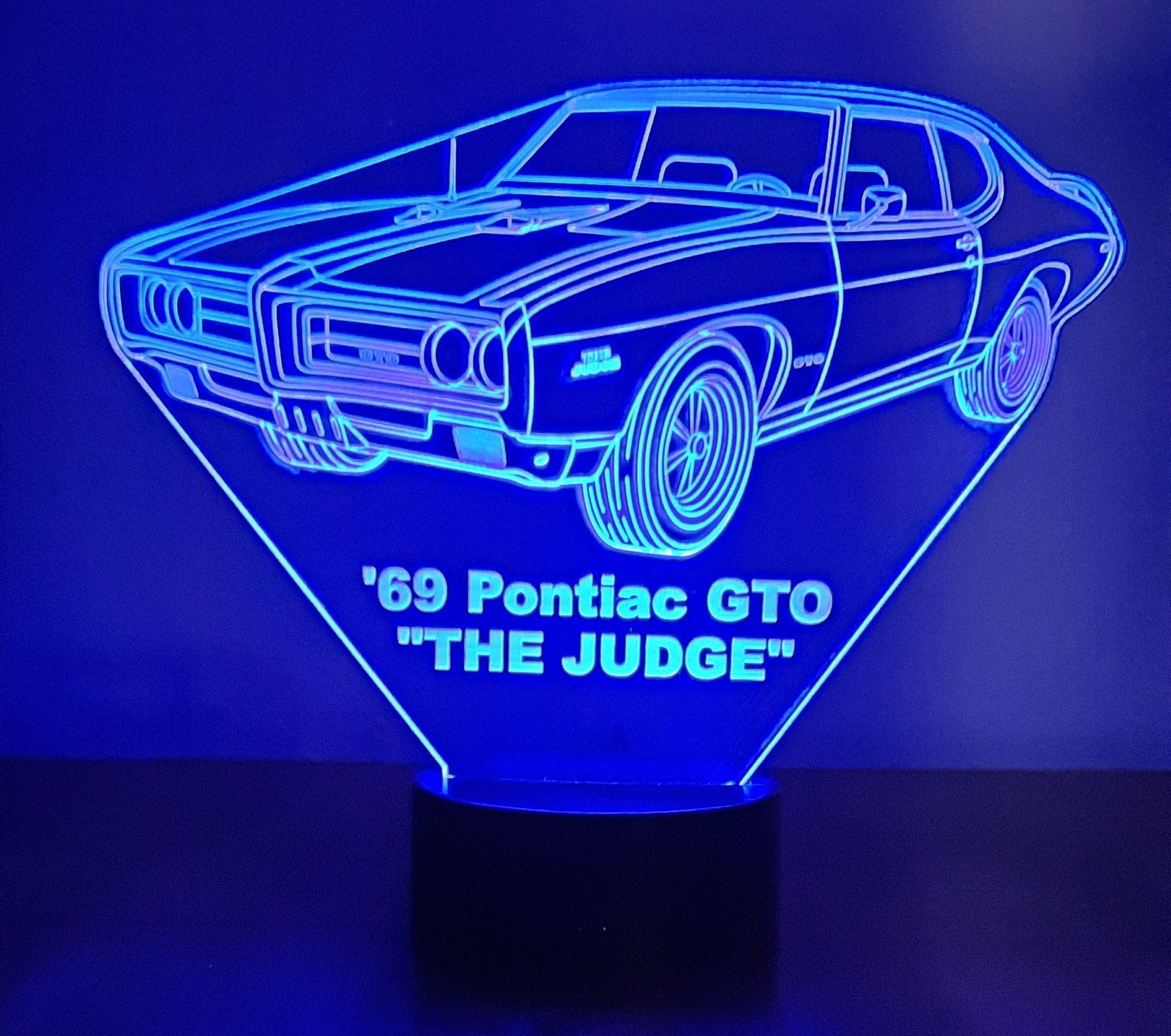 Awesome "1969 Pontiac GTO 'The Judge'" 3D LED Lamp (1292) - Free Shipping