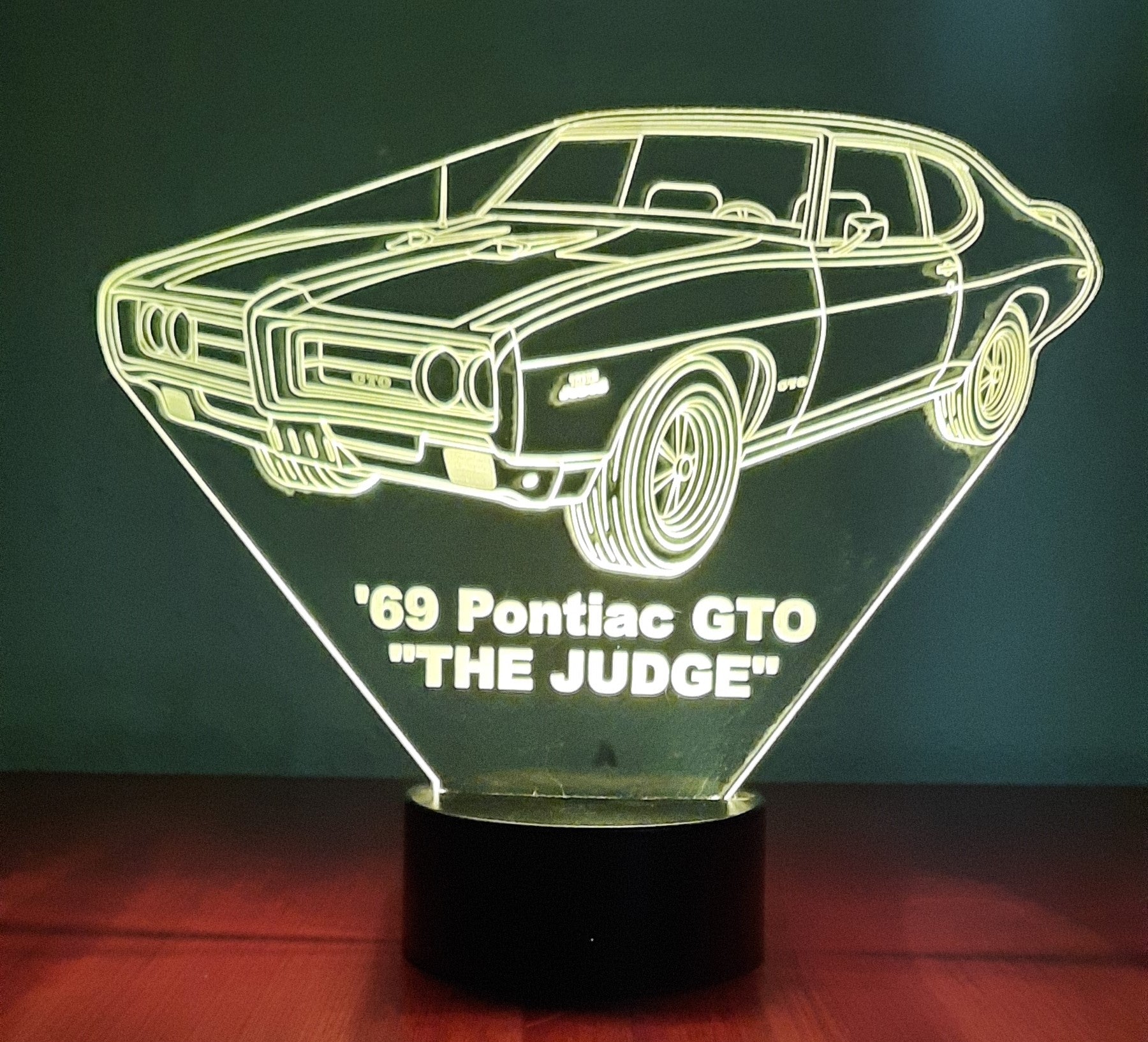 Awesome "1969 Pontiac GTO 'The Judge'" 3D LED Lamp (1292) - Free Shipping