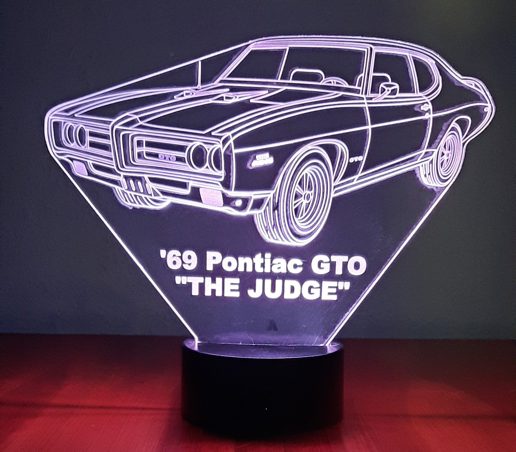 Awesome "1969 Pontiac GTO 'The Judge'" 3D LED Lamp (1292) - Free Shipping