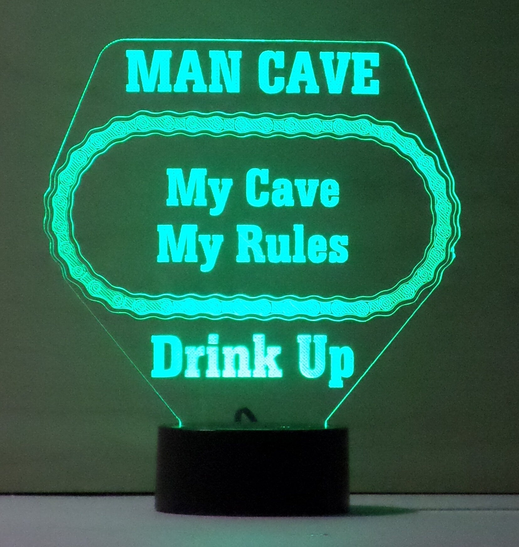 Awesome "MAN CAVE - Drink Up" 3D LED Lamp (1095) - Free Shipping!