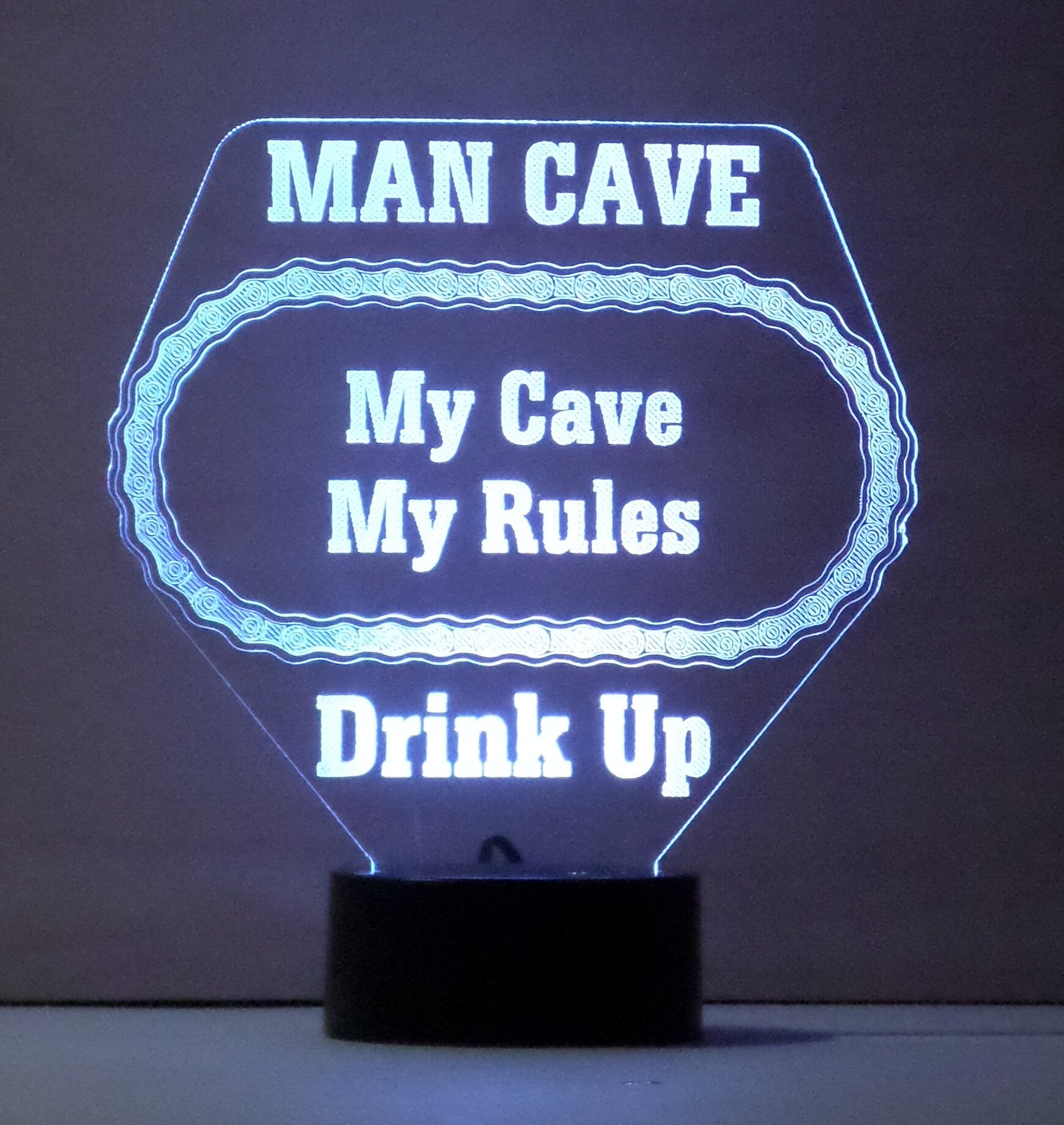 Awesome "MAN CAVE - Drink Up" 3D LED Lamp (1095) - Free Shipping!