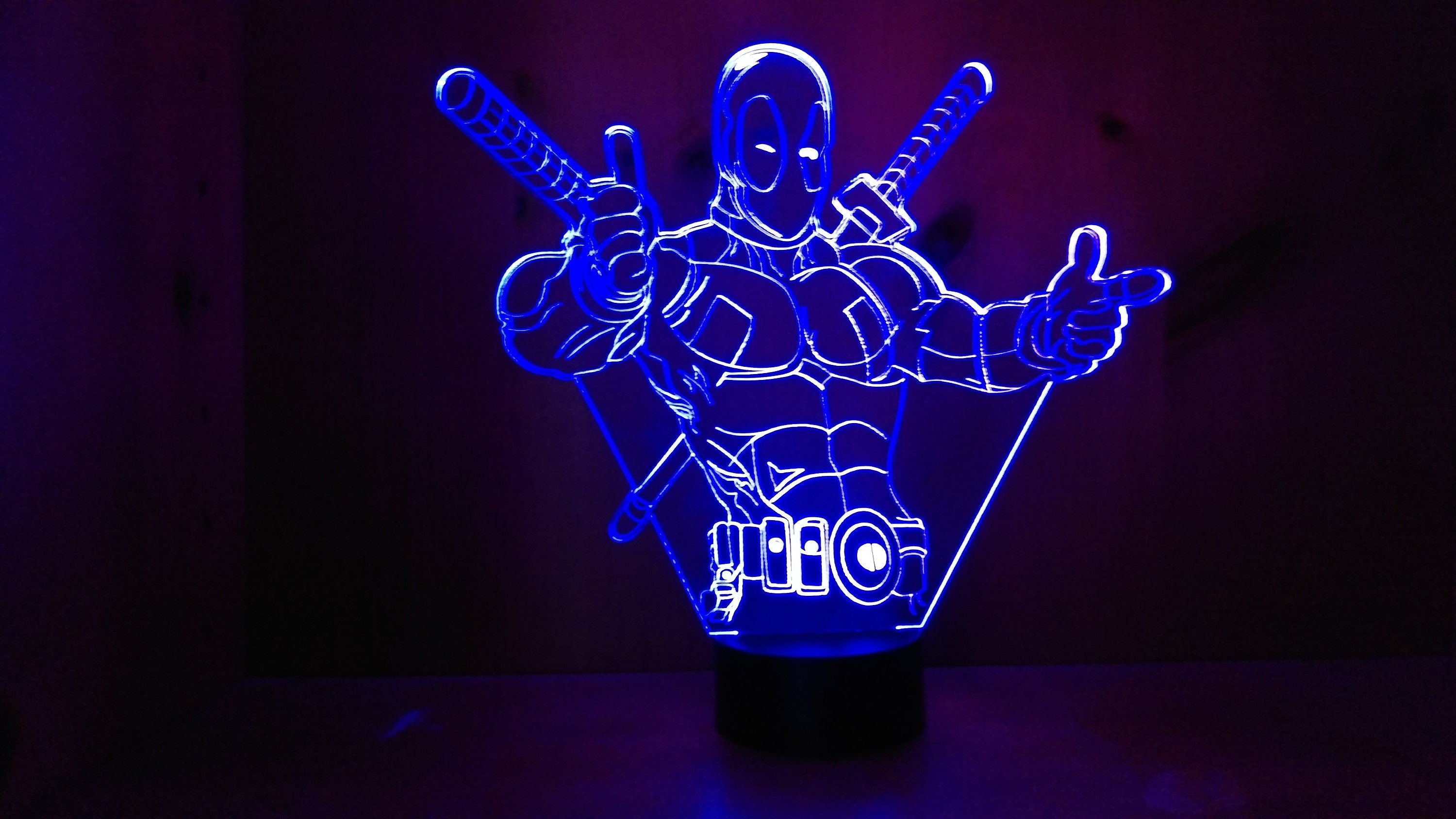 Awesome Deadpool 3D lamp (2177) - FREE SHIPPING!