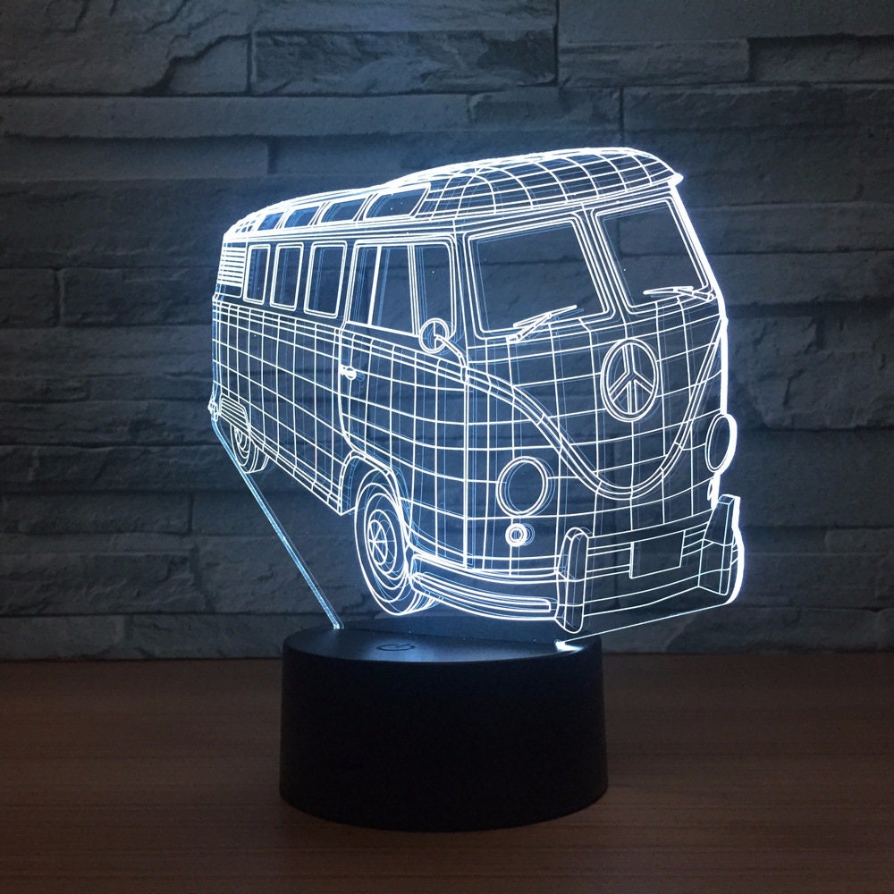 Awesome "Historical VW Bus" 3D LED Lamp (21275) - FREE Shipping!