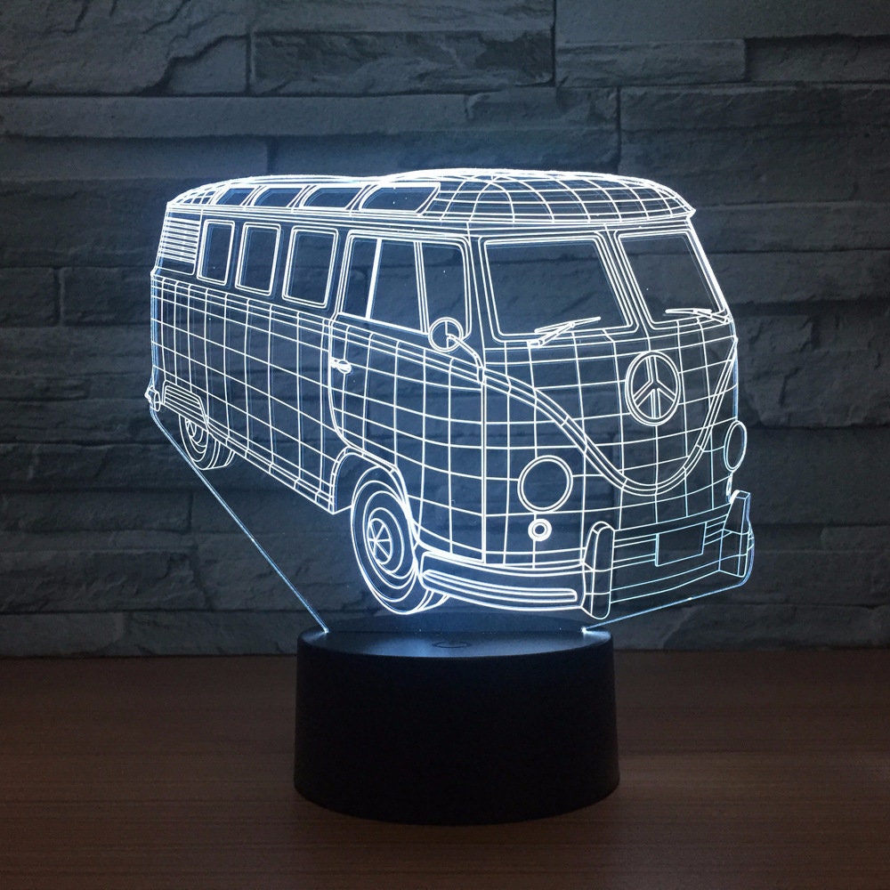 Awesome "Historical VW Bus" 3D LED Lamp (21275) - FREE Shipping!