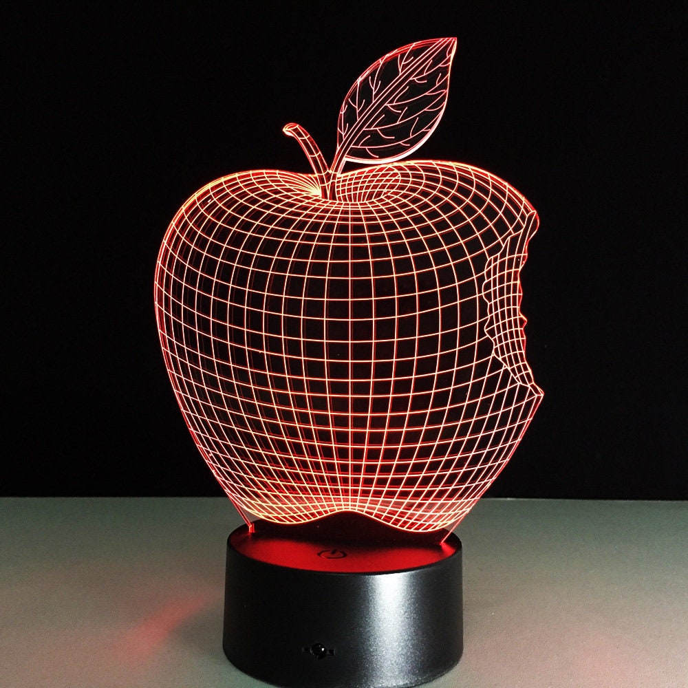 Awesome "Teacher's Apple" 3D LED Lamp (2161) - FREE Shipping!