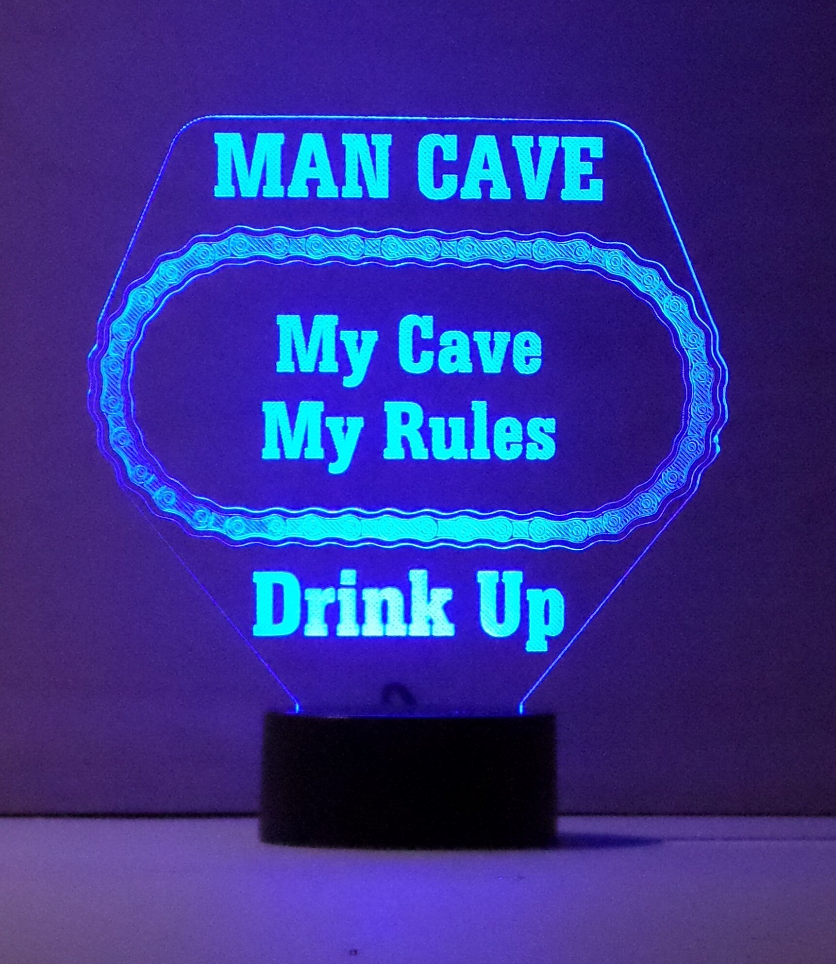 Awesome "MAN CAVE - Drink Up" 3D LED Lamp (1095) - Free Shipping!