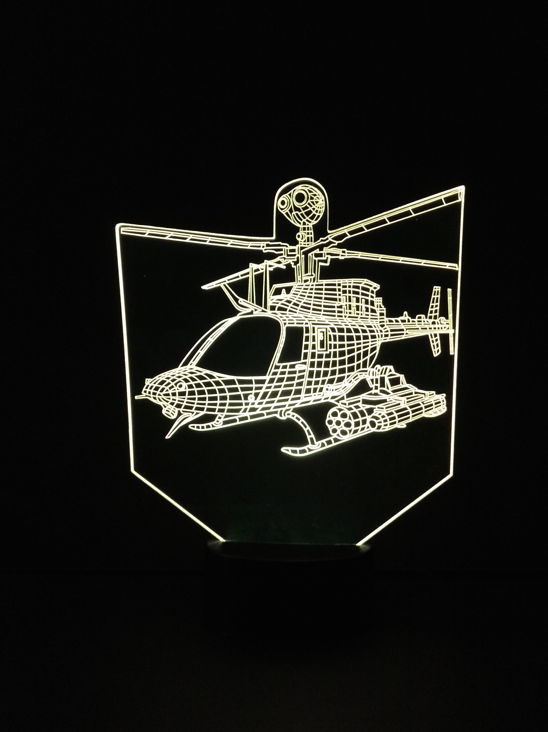 Awesome "OH-58 Kiowa Warrior" 3D lamp (1113) - FREE SHIPPING!