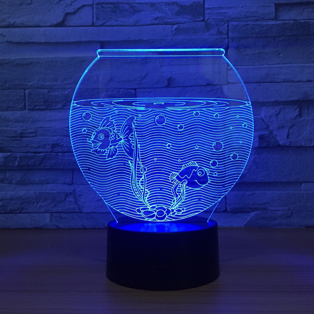 Awesome 3D "Fish Bowl Aquarium" LED Lamp (21332) - FREE SHIPPING!