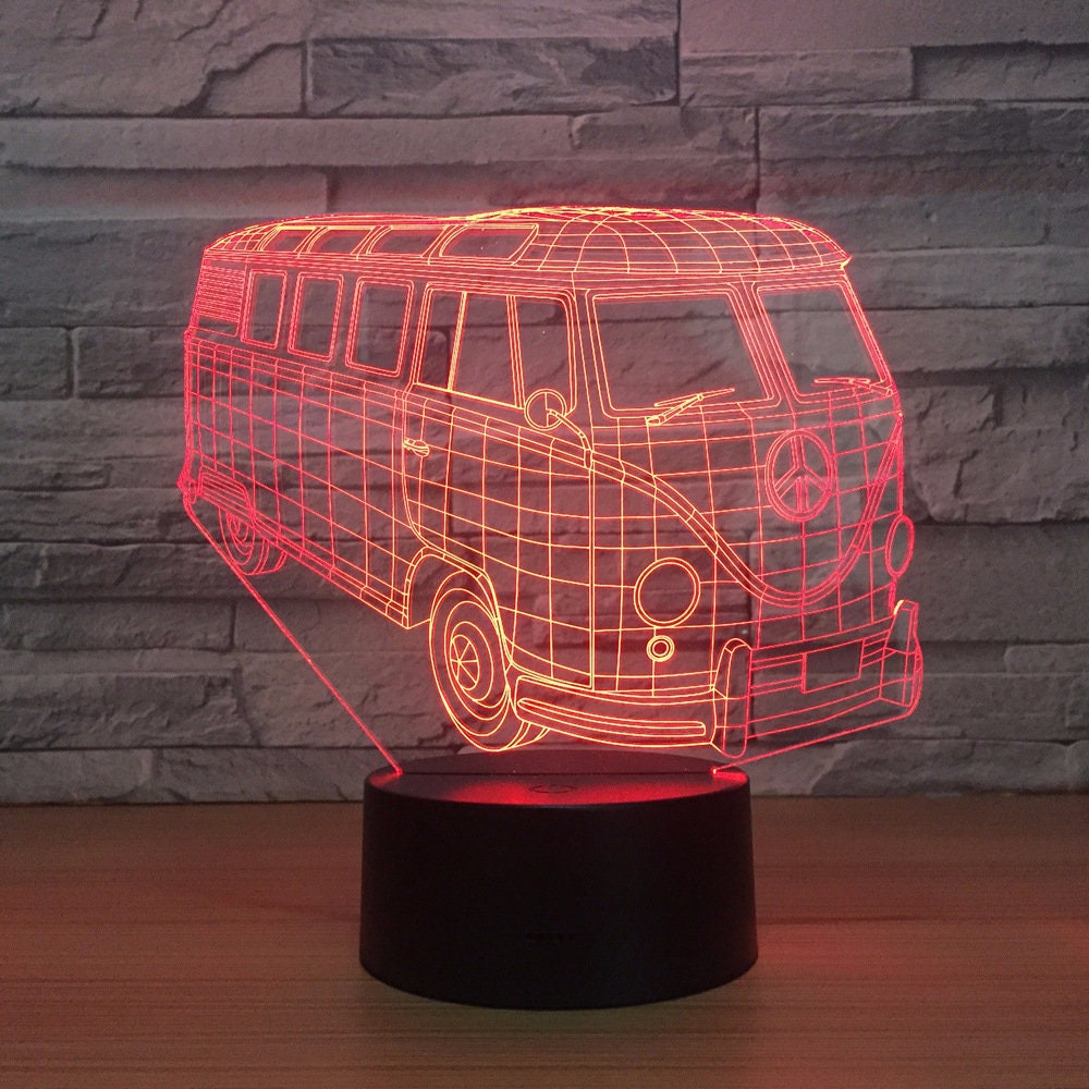 Awesome "Historical VW Bus" 3D LED Lamp (21275) - FREE Shipping!