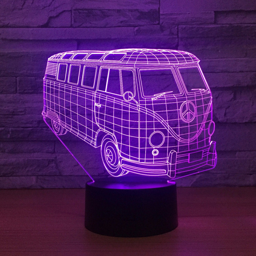 Awesome "Historical VW Bus" 3D LED Lamp (21275) - FREE Shipping!