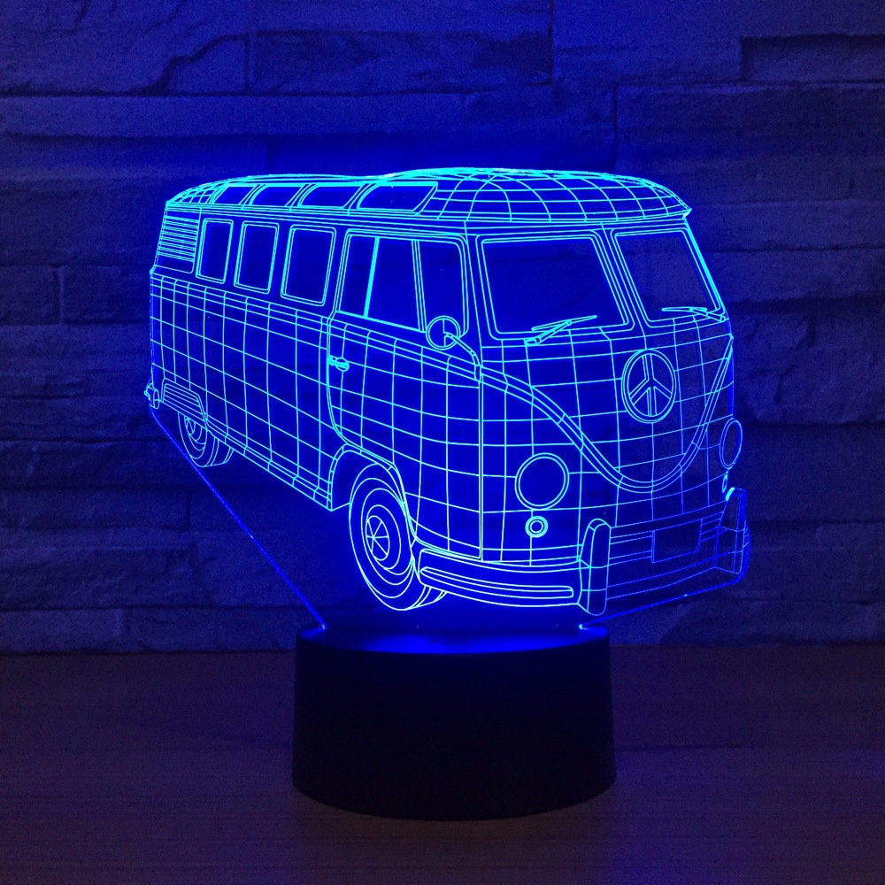 Awesome "Historical VW Bus" 3D LED Lamp (21275) - FREE Shipping!