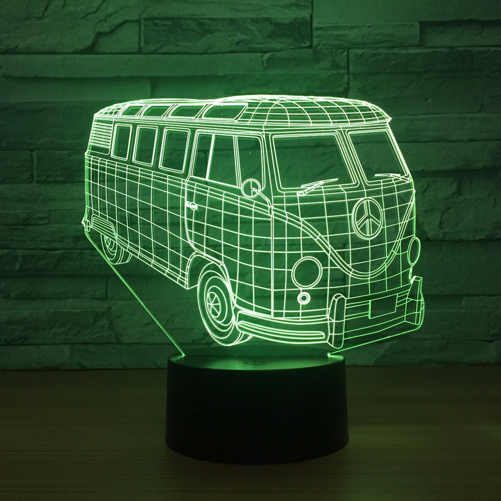 Awesome "Historical VW Bus" 3D LED Lamp (21275) - FREE Shipping!