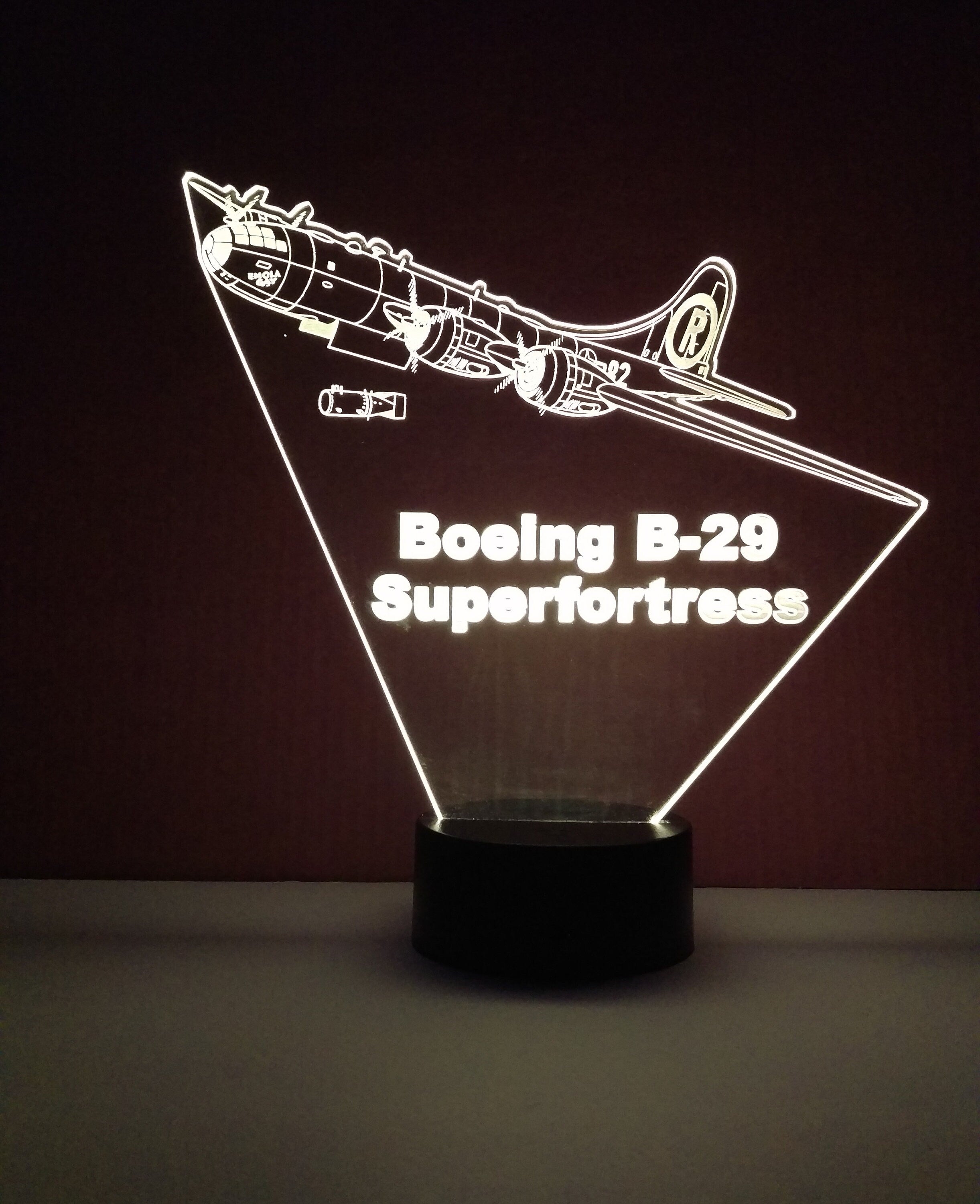 Awesome "Boeing B-29 Superfortress" LED 3D lamp (1116) - FREE SHIPPING!