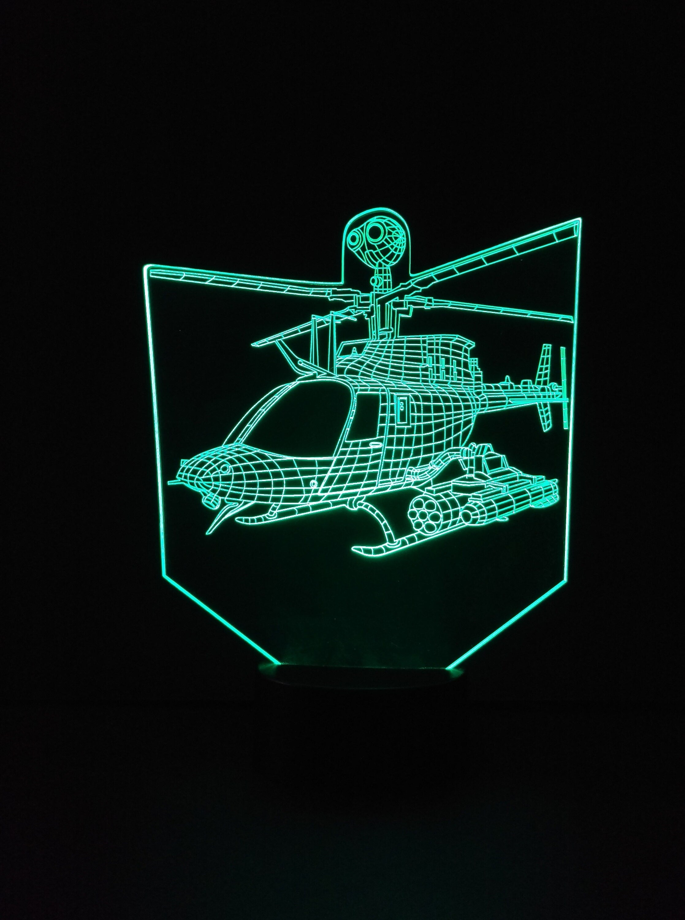 Awesome "OH-58 Kiowa Warrior" 3D lamp (1113) - FREE SHIPPING!