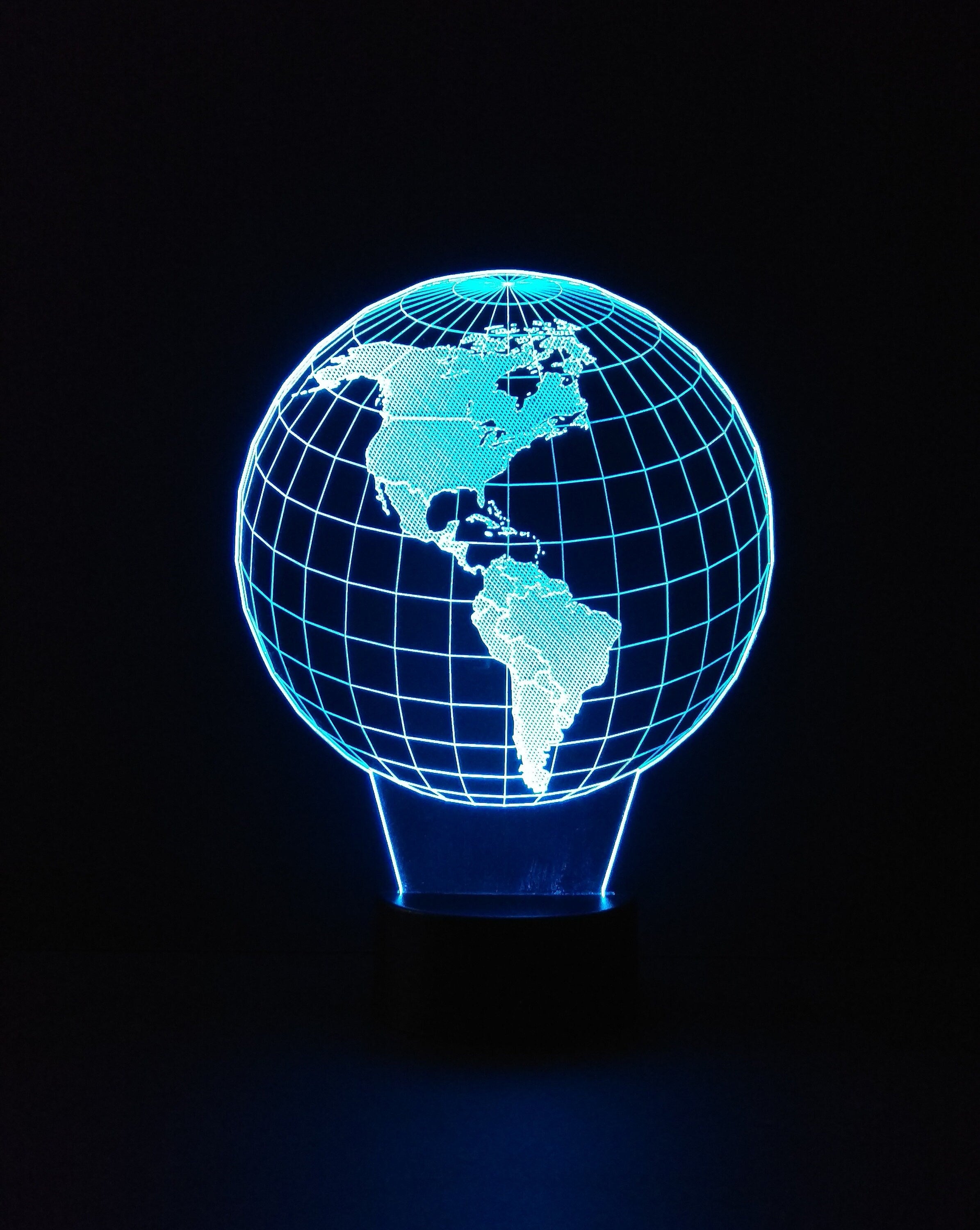 Awesome "Globe - Americas" 3D LED lamp (1112) - FREE SHIPPING!