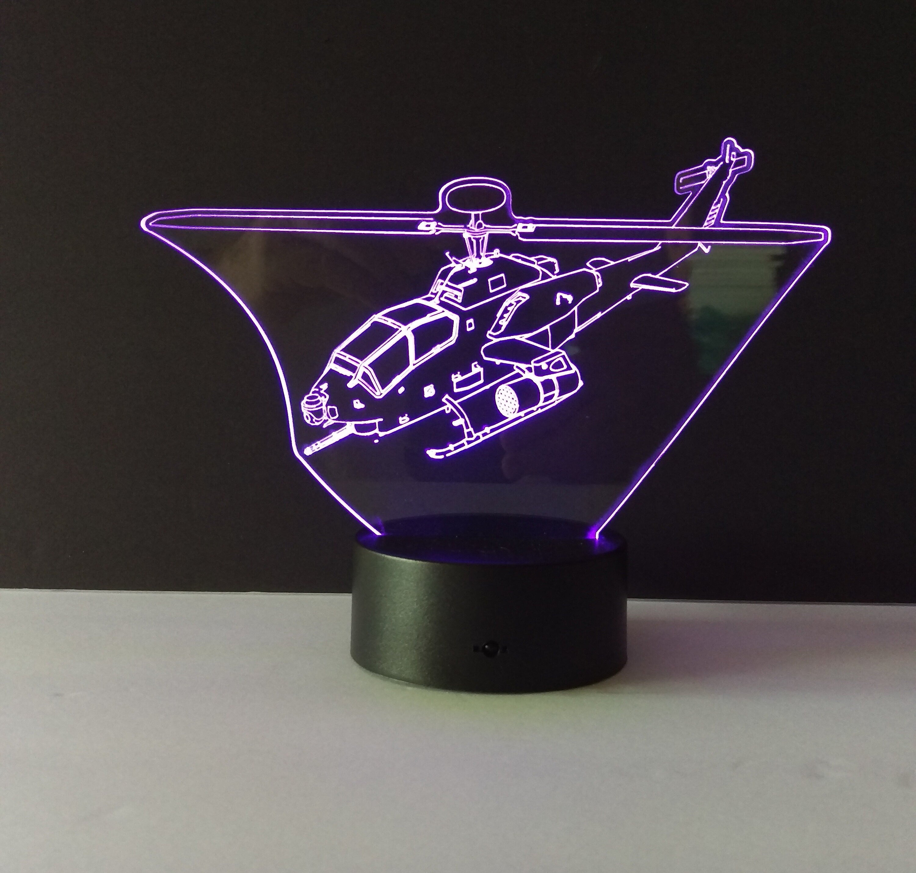 Awesome "Attack Helicopter Gunship" 3D LED Lamp (1117) - FREE SHIPPING