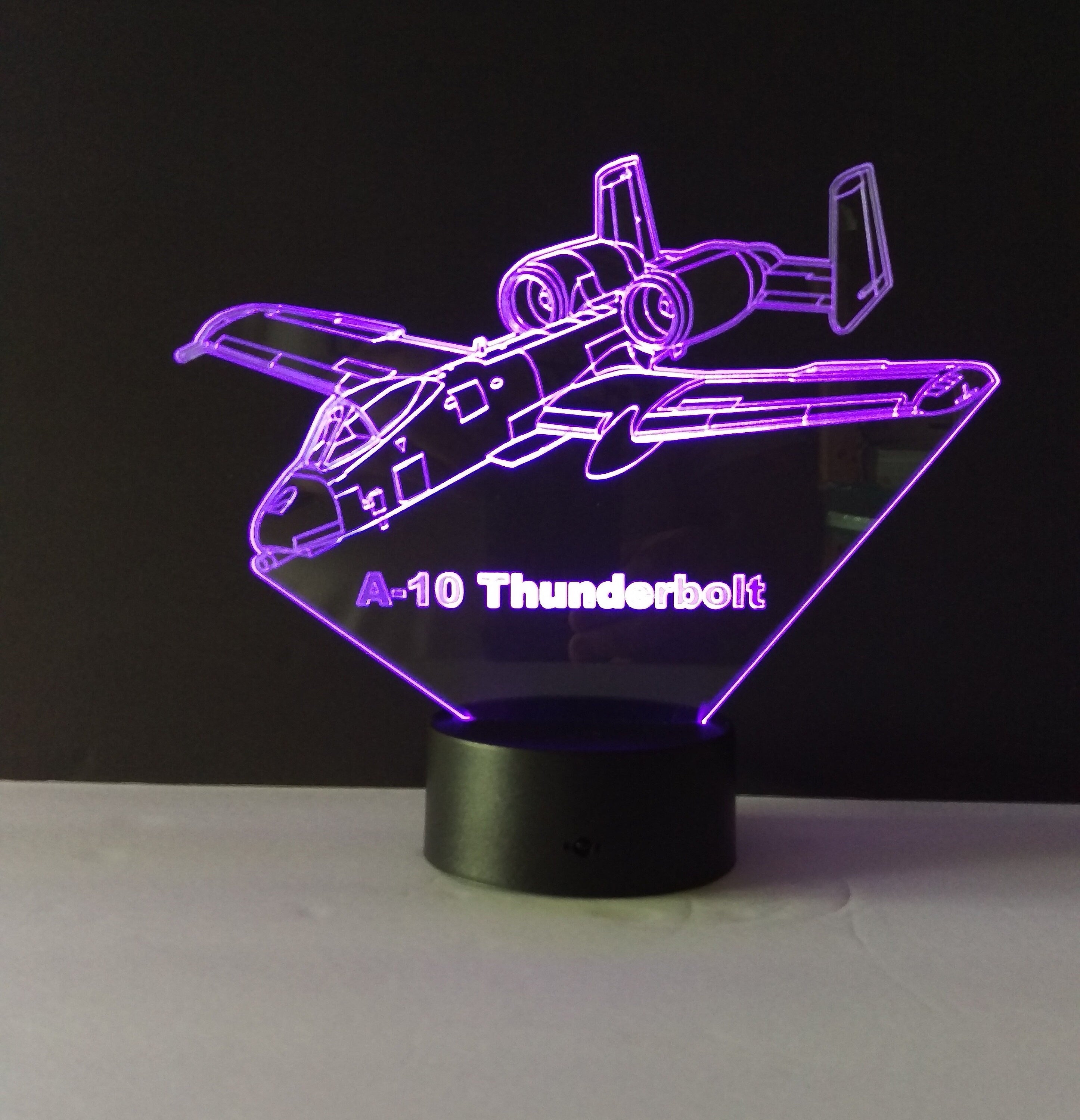 Awesome "A-10 Thunderbolt" 3D LED Lamp (1135)