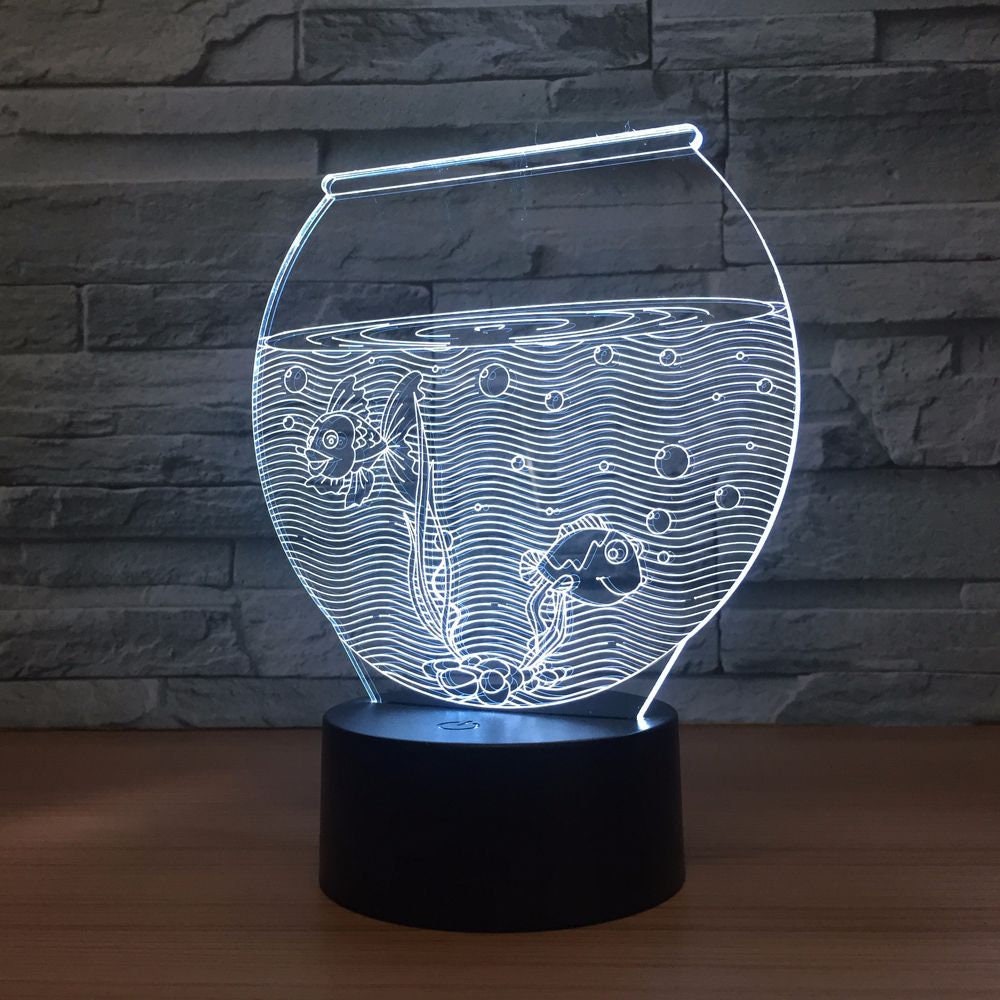 Awesome 3D "Fish Bowl Aquarium" LED Lamp (21332) - FREE SHIPPING!