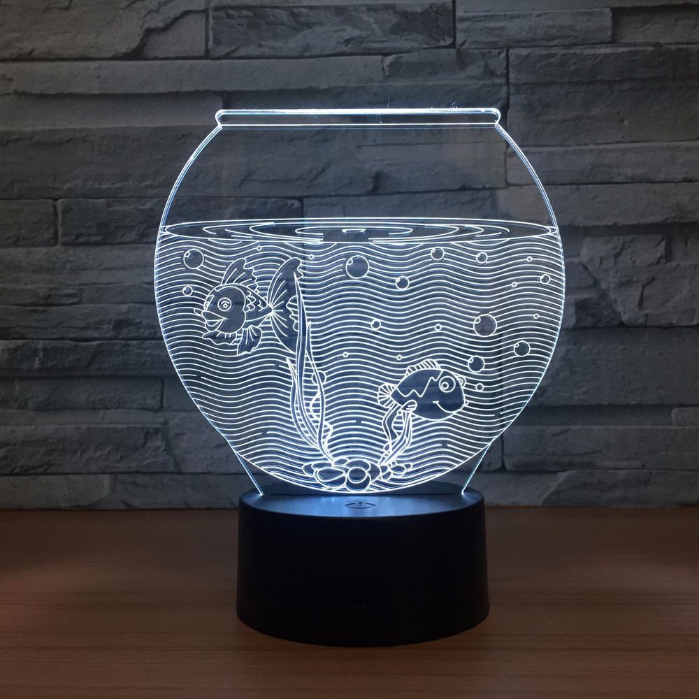 Awesome 3D "Fish Bowl Aquarium" LED Lamp (21332) - FREE SHIPPING!