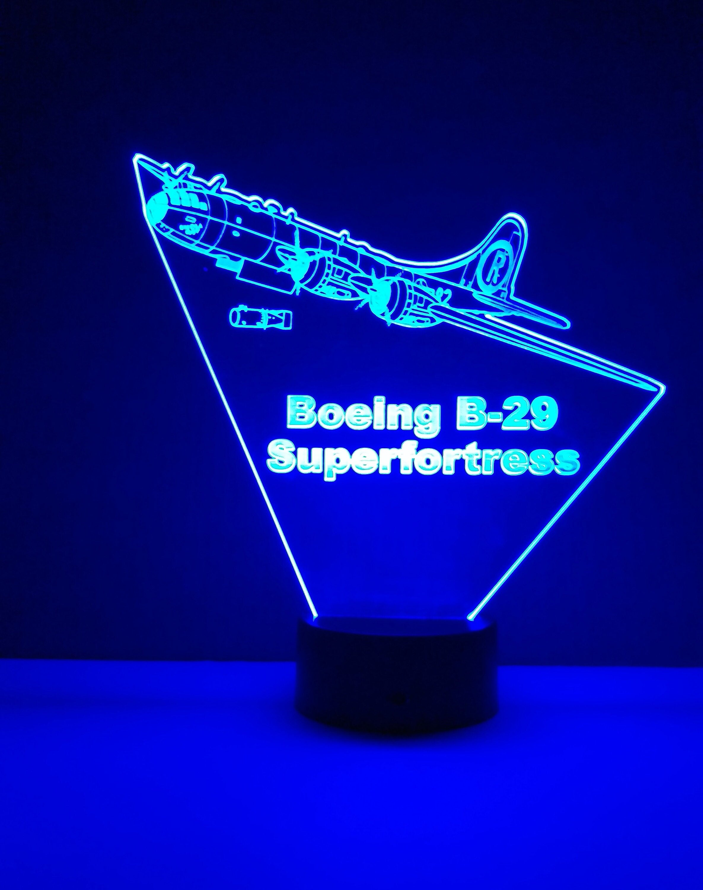 Awesome "Boeing B-29 Superfortress" LED 3D lamp (1116) - FREE SHIPPING!