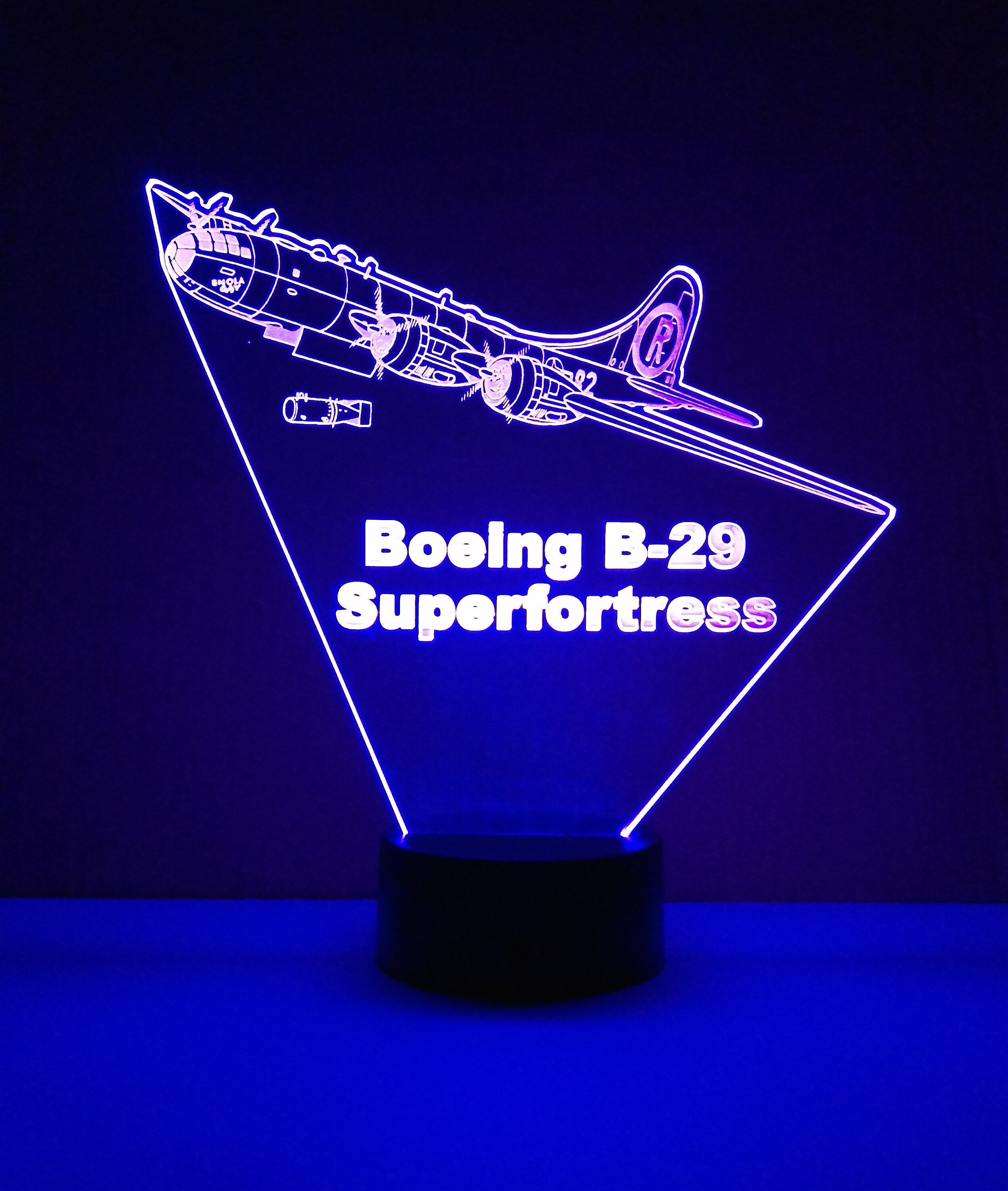 Awesome "Boeing B-29 Superfortress" LED 3D lamp (1116) - FREE SHIPPING!