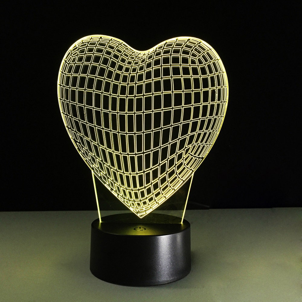 Awesome "Heart" 3D LED Lamp (2300) - FREE SHIPPING!