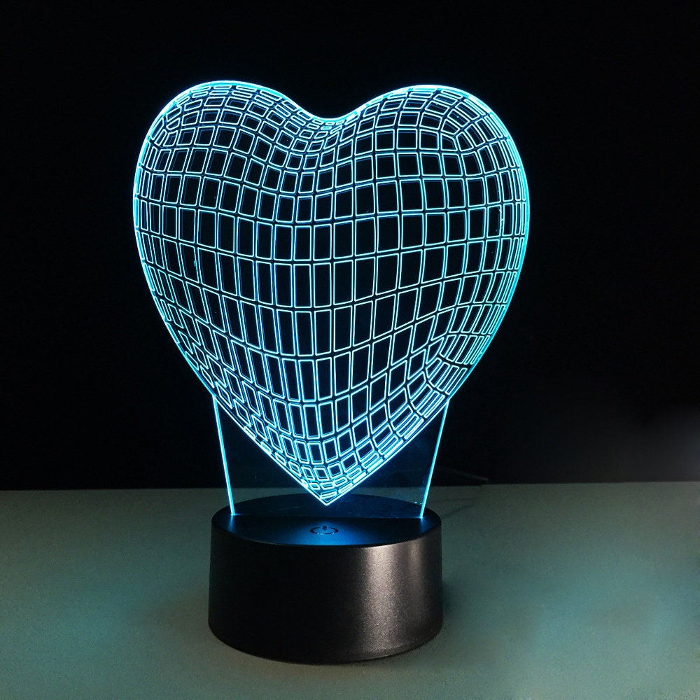 Awesome "Heart" 3D LED Lamp (2300) - FREE SHIPPING!