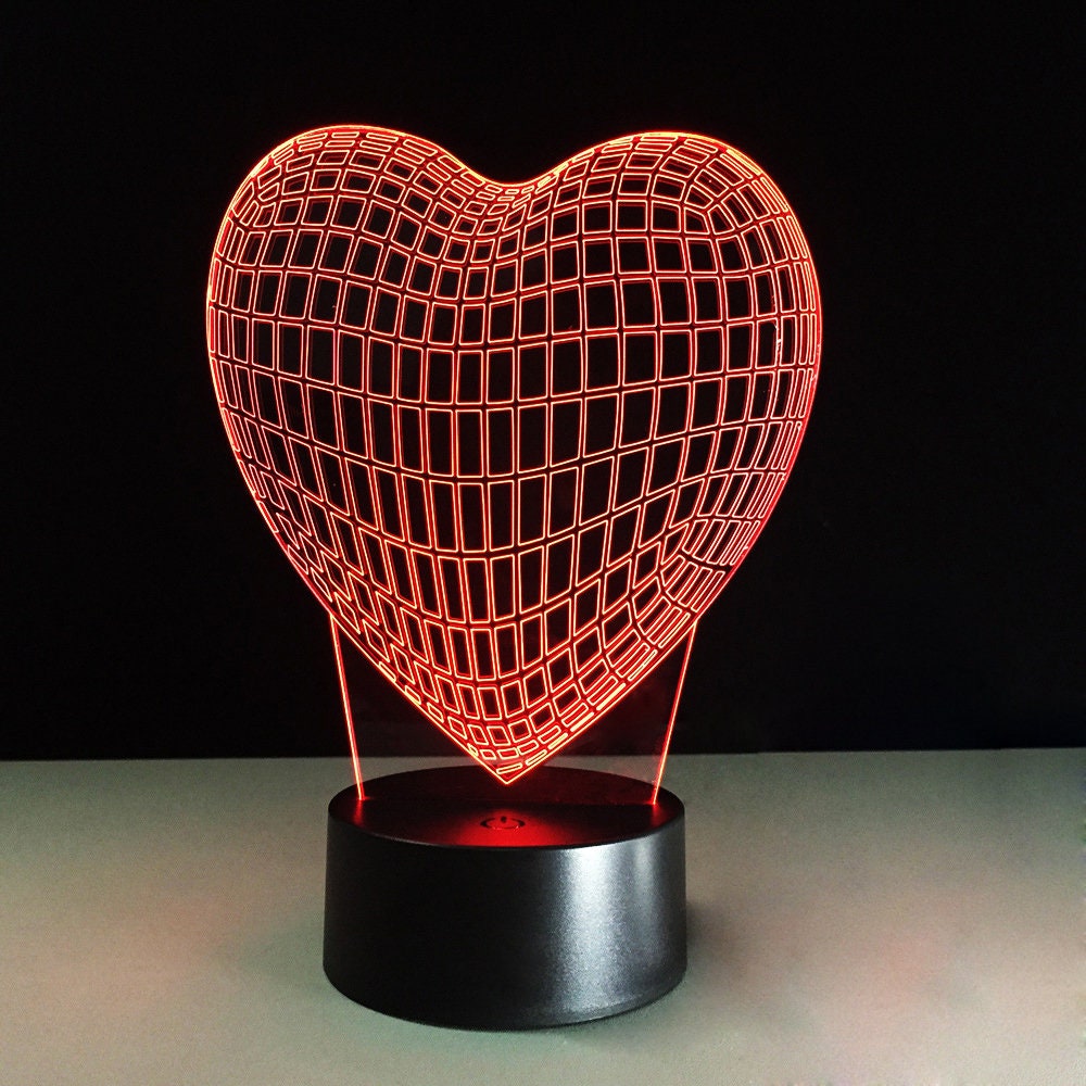 Awesome "Heart" 3D LED Lamp (2300) - FREE SHIPPING!