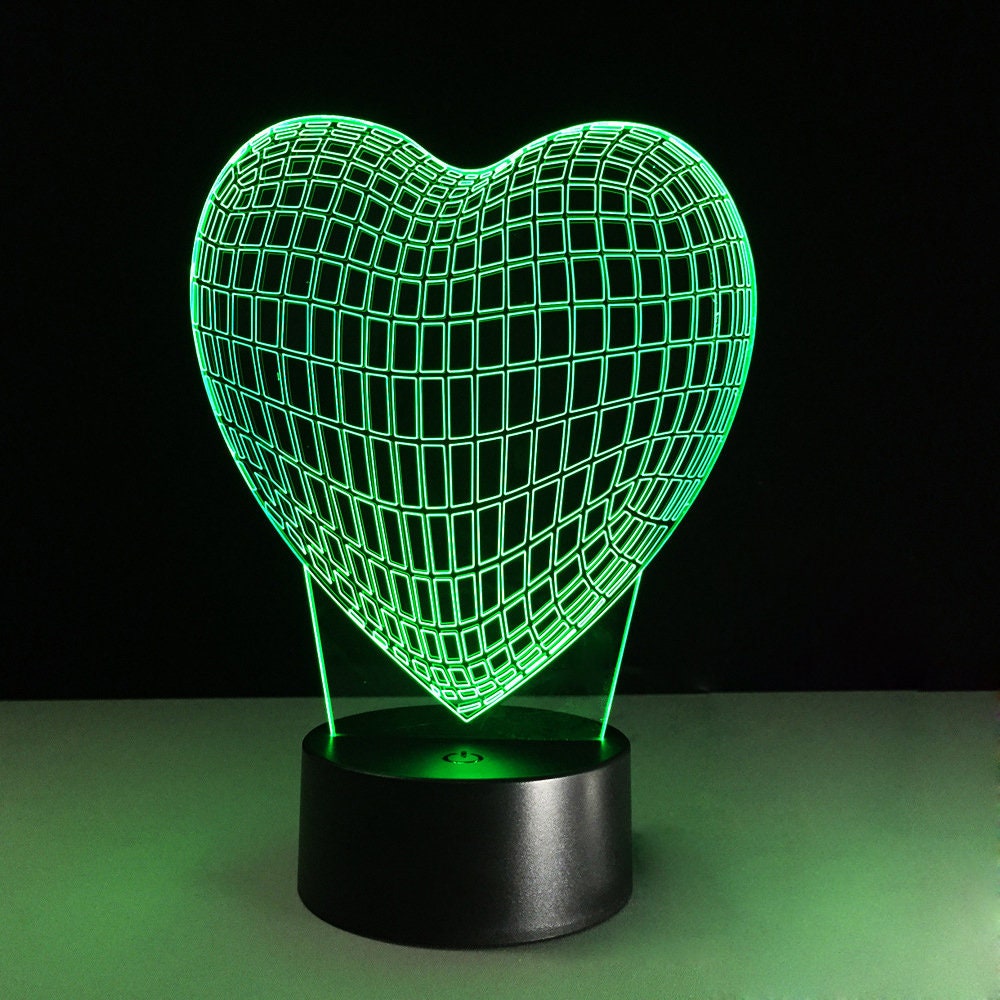 Awesome "Heart" 3D LED Lamp (2300) - FREE SHIPPING!