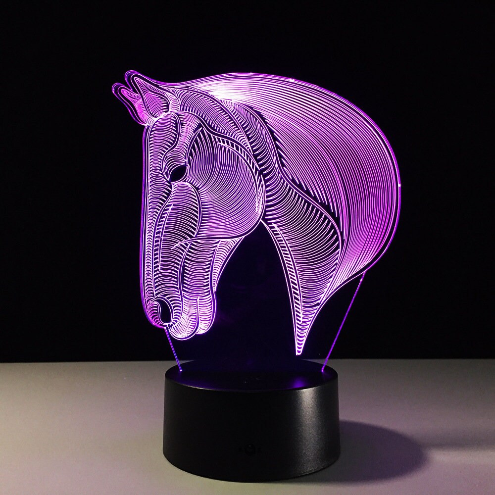 Awesome "Horse Head" 3D LED Lamp (2392) - FREE SHIPPING!