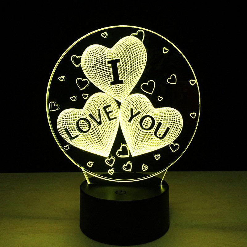 Awesome "I Love You Hearts" 3D LED Lamp (2106) - FREE SHIPPING!