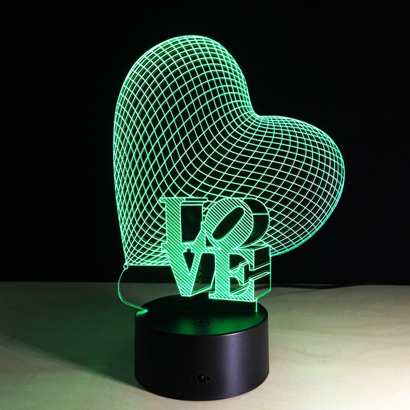 Awesome "Love Heart" 3D LED Lamp (2077) - FREE SHIPPING!