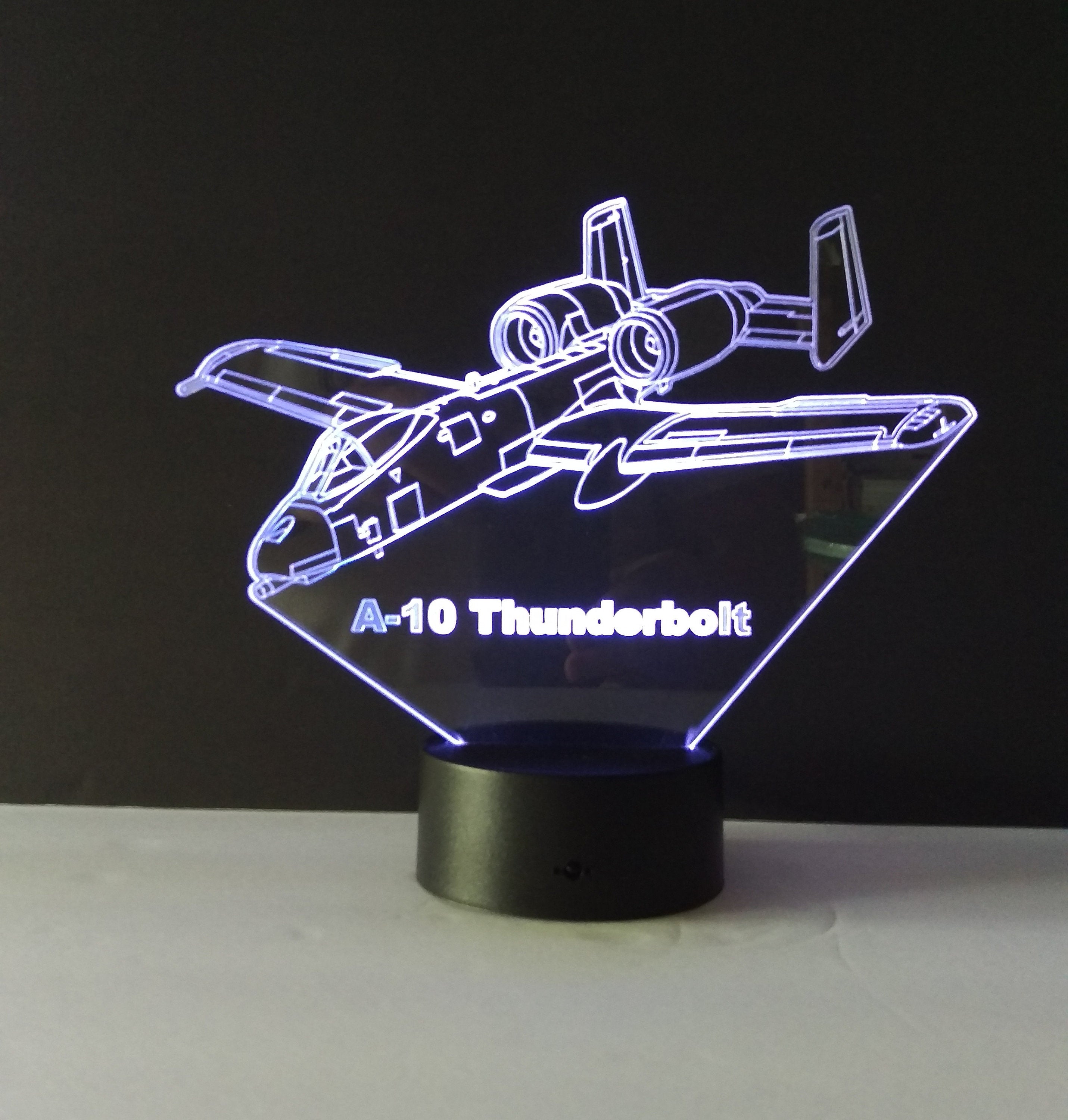 Awesome "A-10 Thunderbolt" 3D LED Lamp (1135)