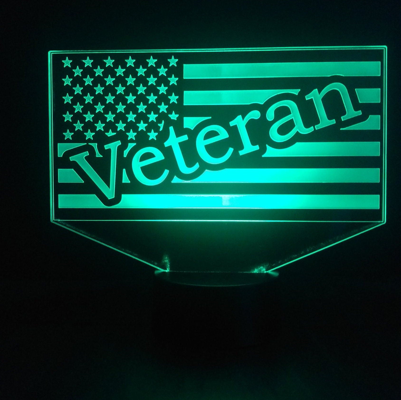 Awesome "US Flag - Veteran" LED Lamp (1172) - Free Shipping!