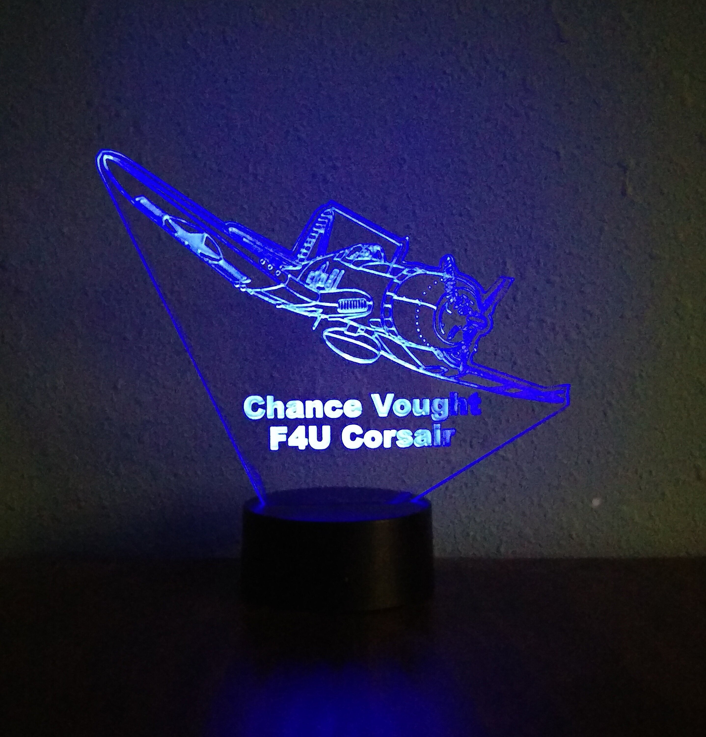 Awesome "Chance Vought F4U Corsair" LED 3D lamp (1111) - FREE SHIPPING!