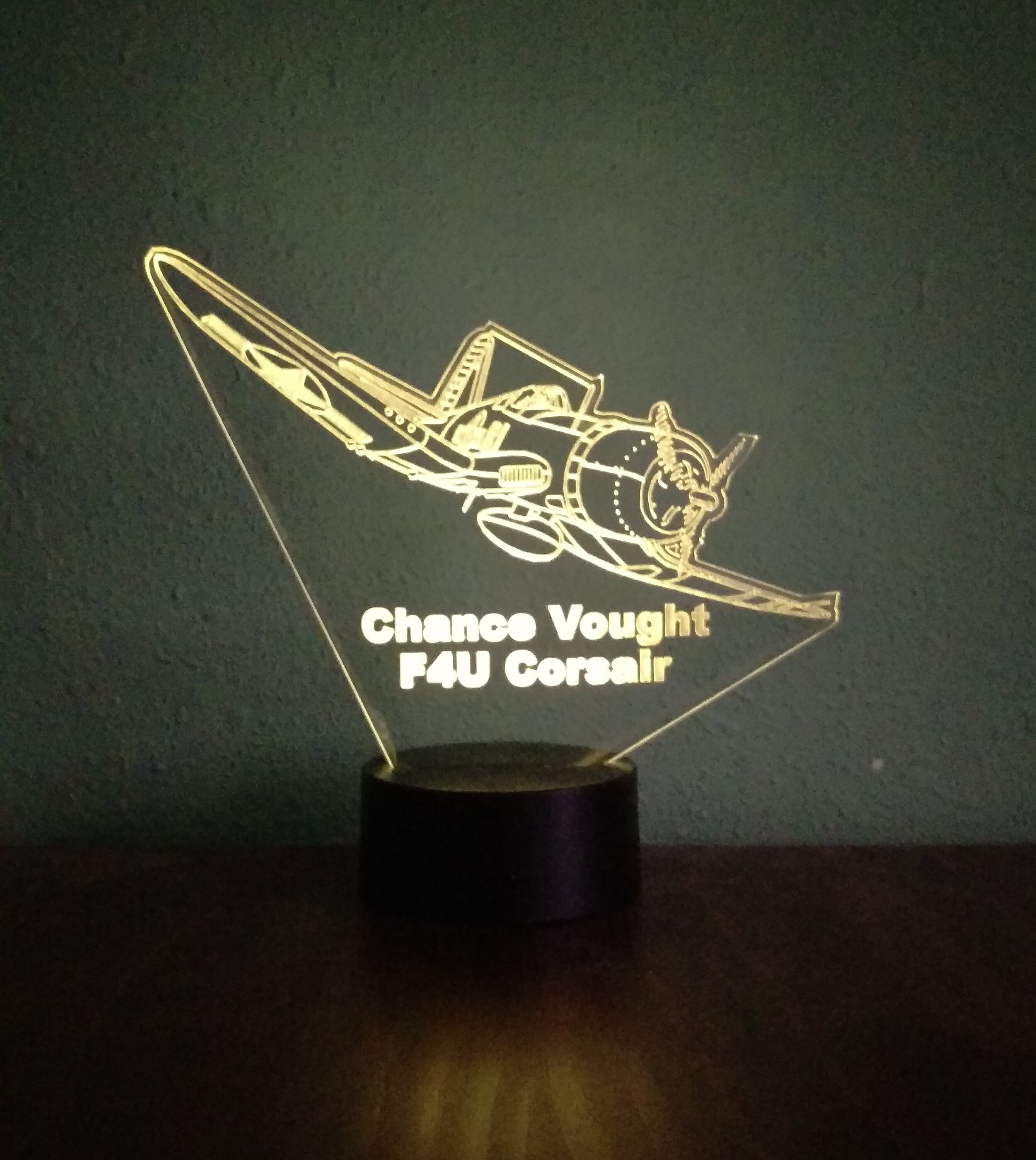 Awesome "Chance Vought F4U Corsair" LED 3D lamp (1111) - FREE SHIPPING!