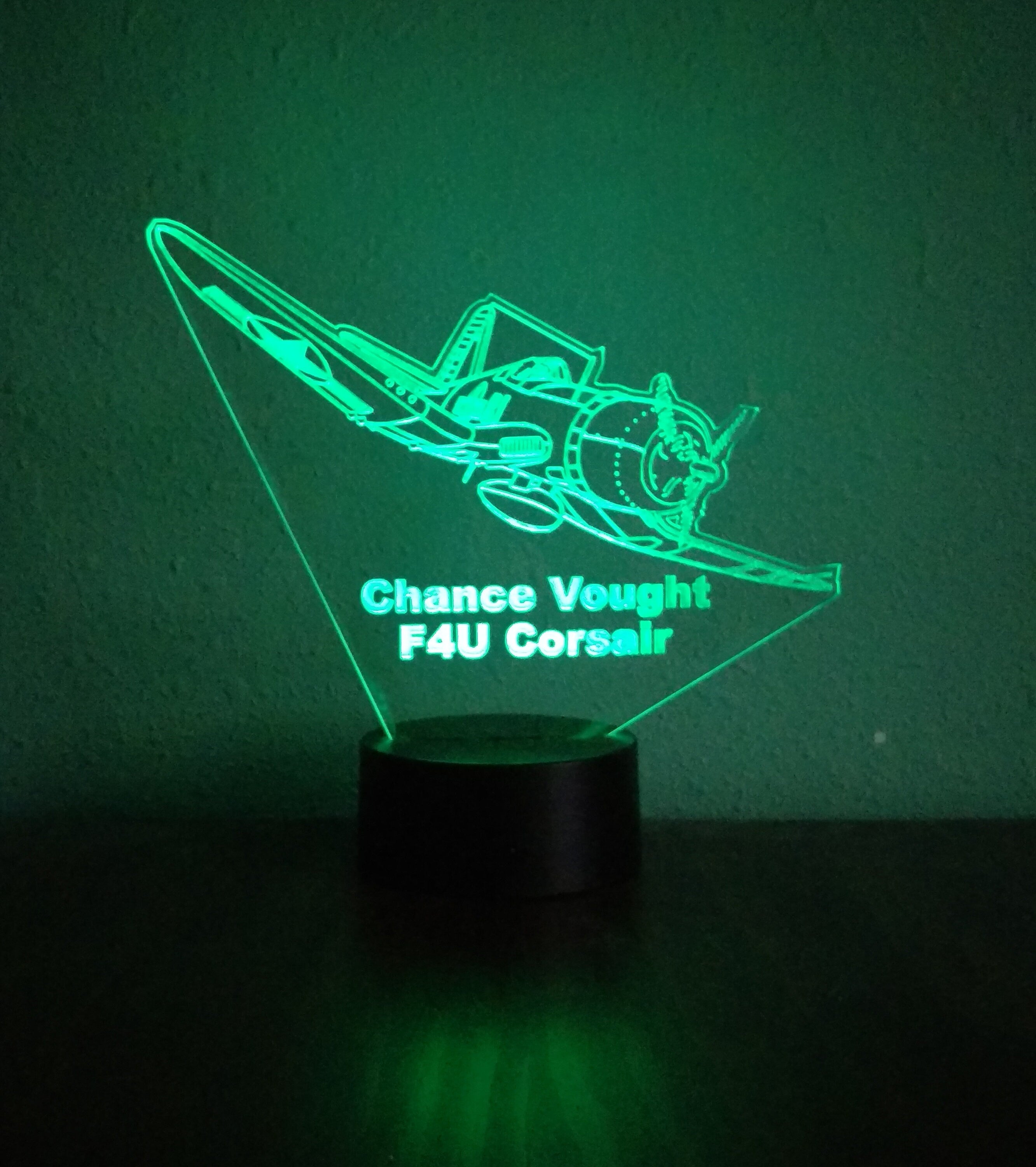 Awesome "Chance Vought F4U Corsair" LED 3D lamp (1111) - FREE SHIPPING!