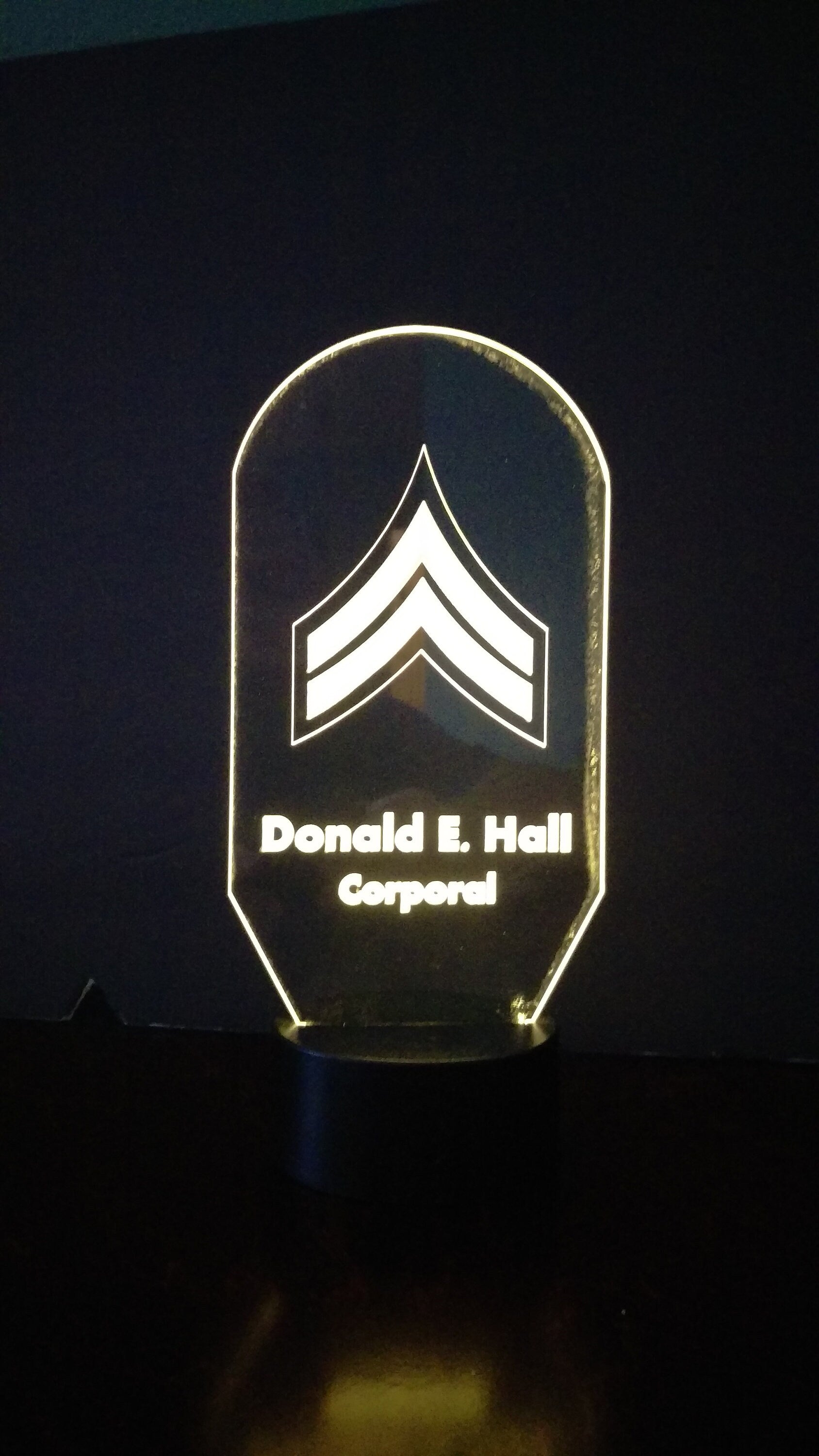 Awesome 'USA Army Enlisted Ranks" LED Lamps - Free Shipping!