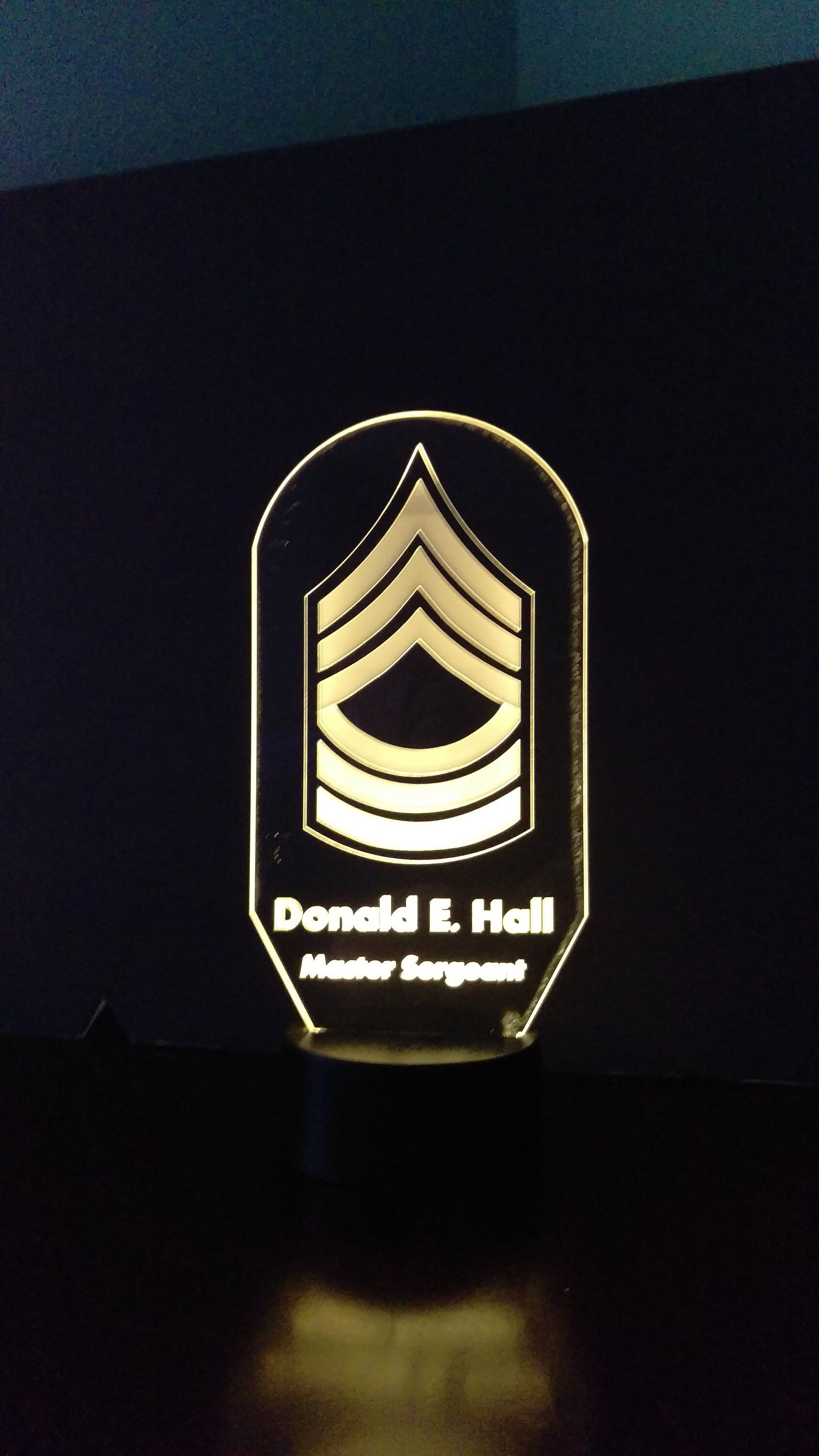 Awesome 'USA Army Enlisted Ranks" LED Lamps - Free Shipping!