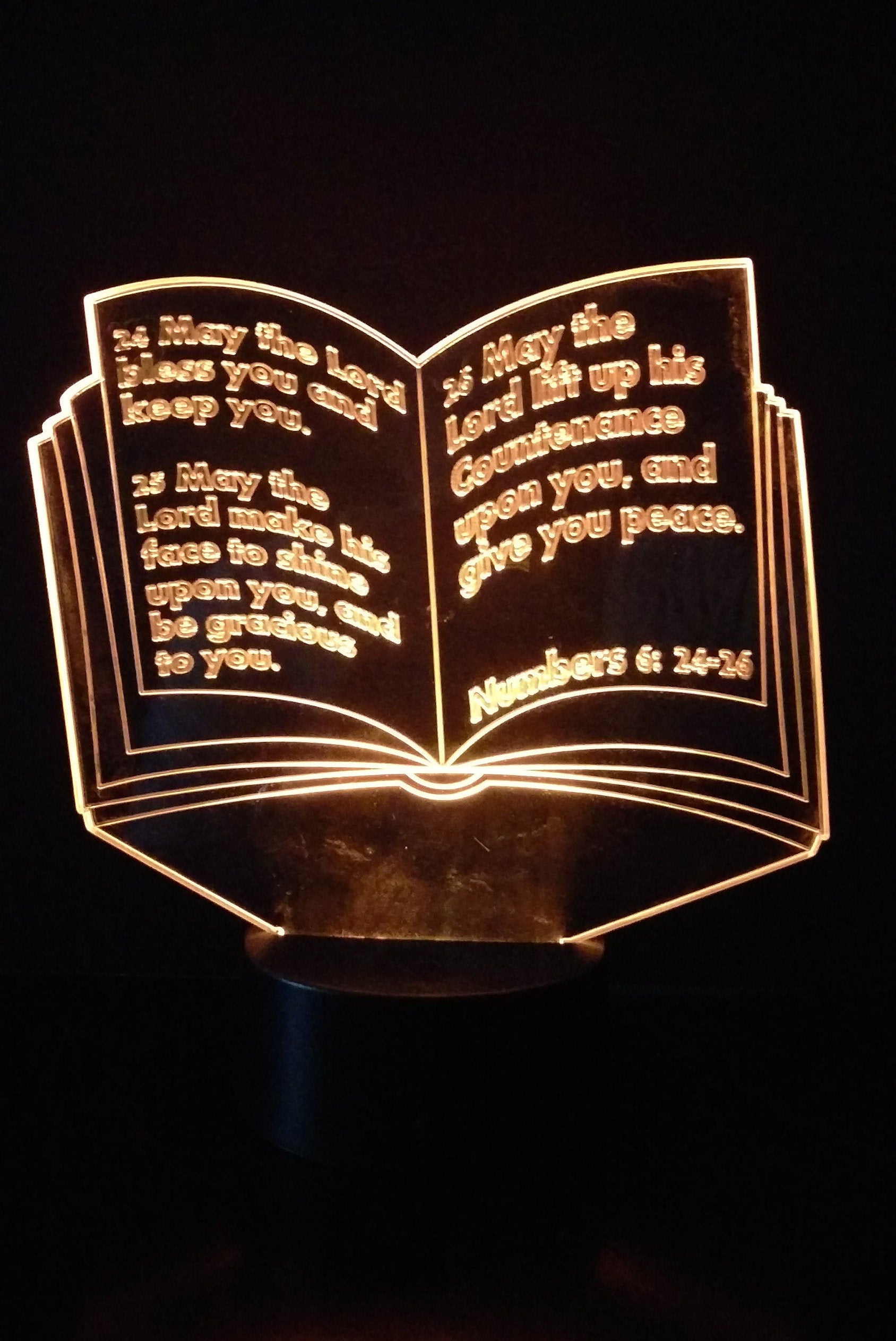 Awesome "May the Lord Bless You" 3D LED Lamp (1214) - FREE SHIPPING!