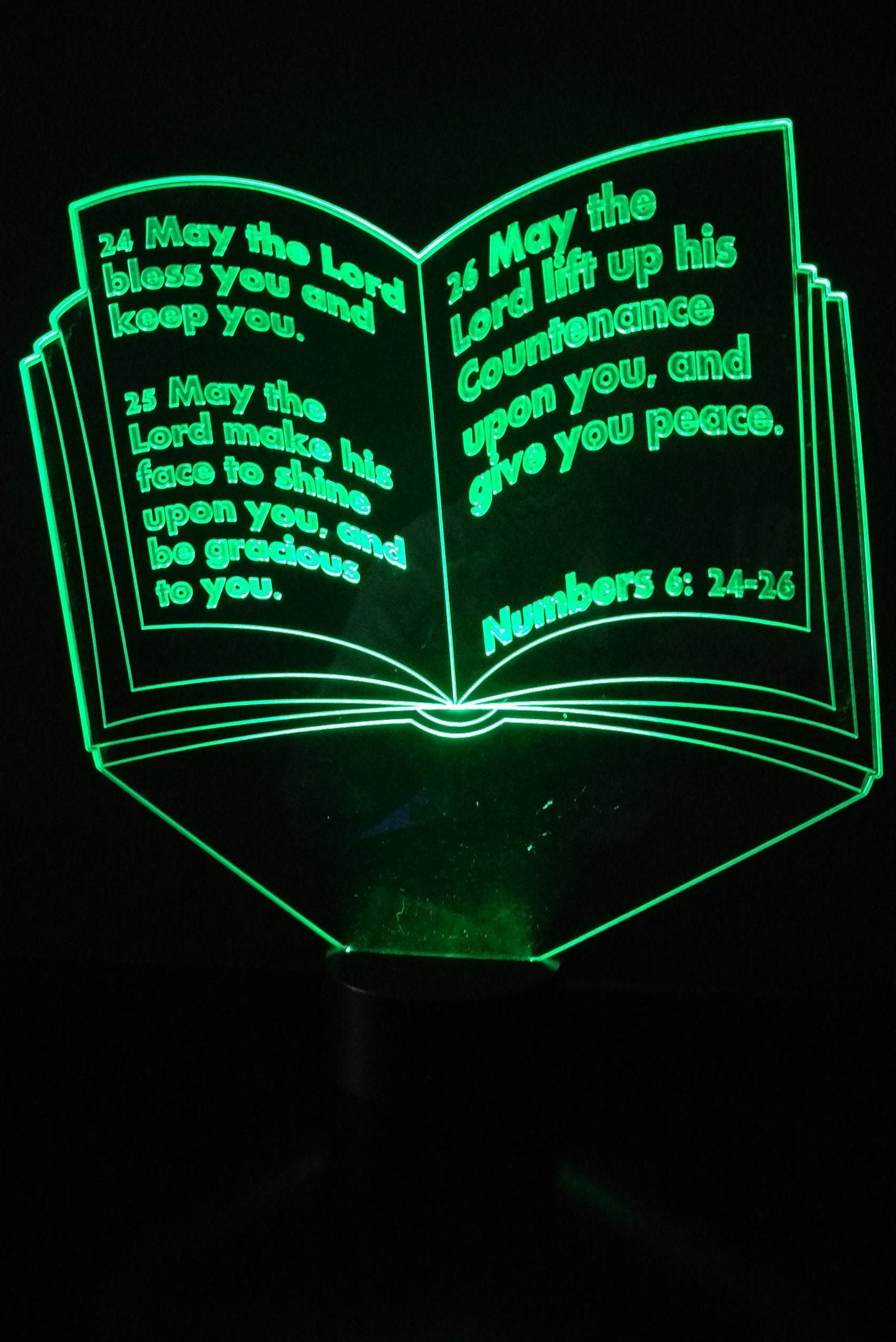 Awesome "May the Lord Bless You" 3D LED Lamp (1214) - FREE SHIPPING!