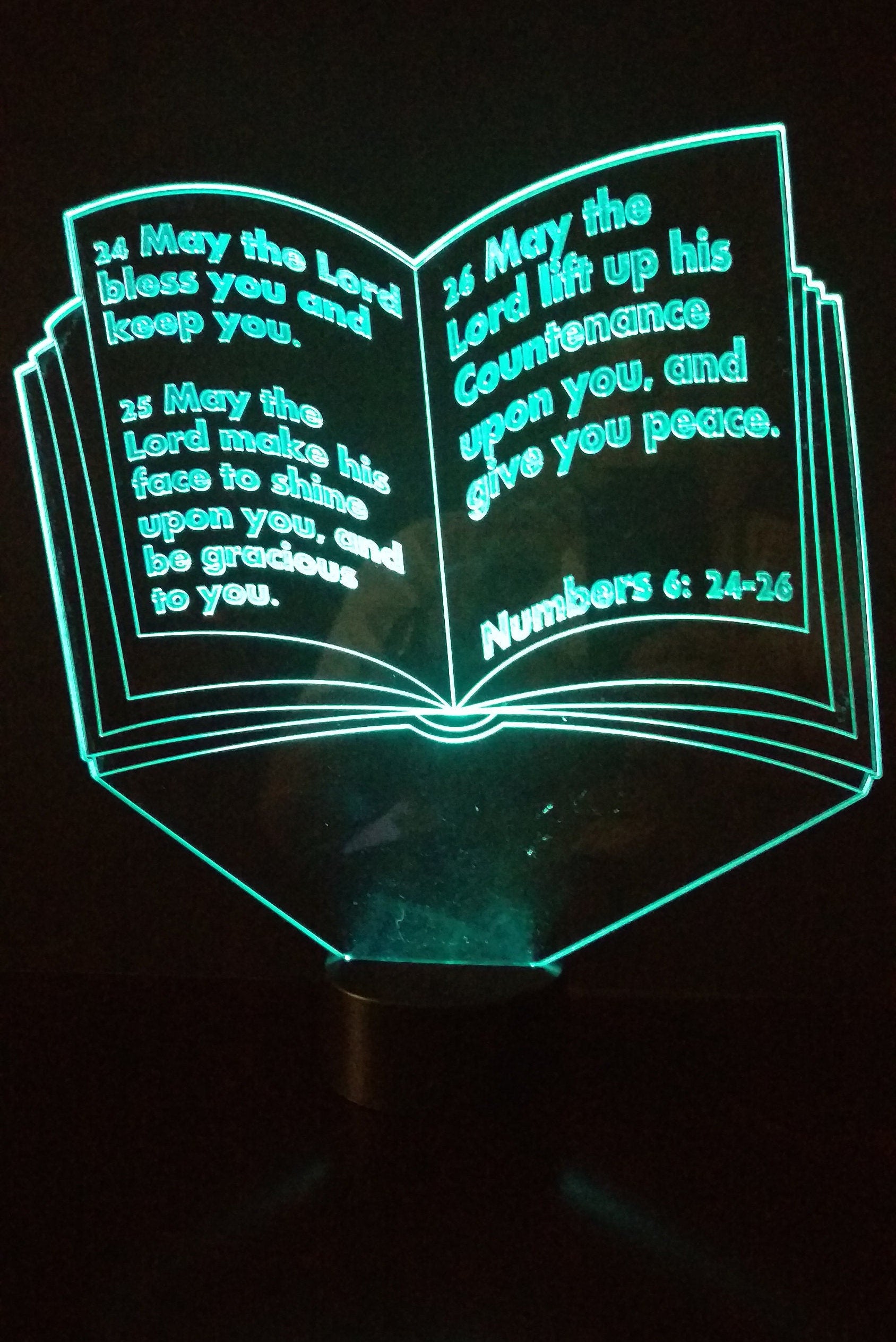 Awesome "May the Lord Bless You" 3D LED Lamp (1214) - FREE SHIPPING!