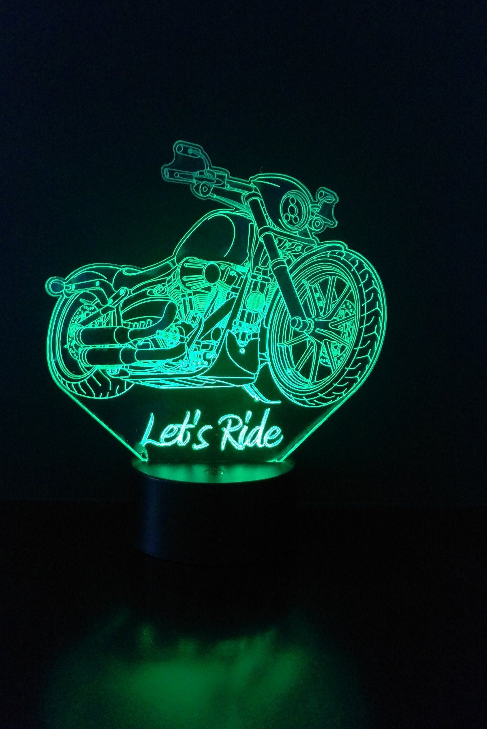 Awesome "Let's Ride" 3D LED Lamp (1197) - FREE SHIPPING!