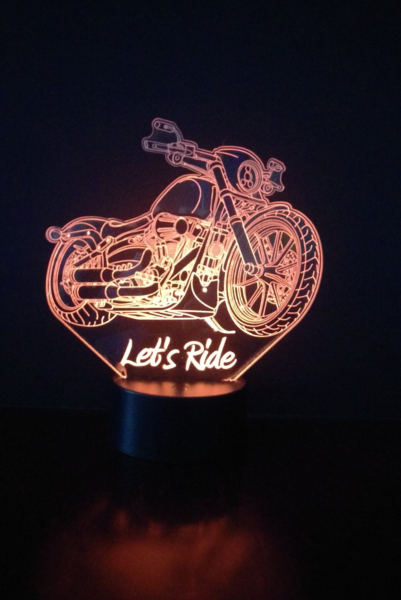 Awesome "Let's Ride" 3D LED Lamp (1197) - FREE SHIPPING!