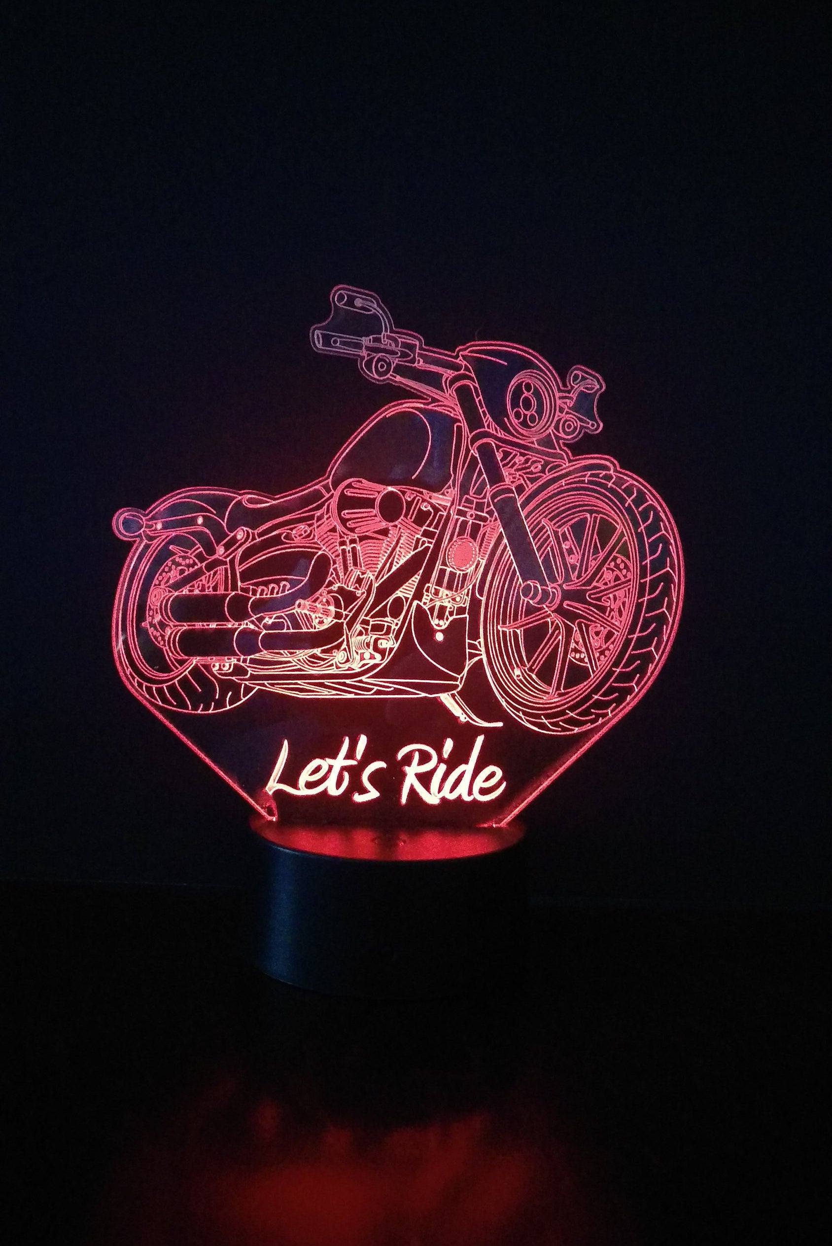 Awesome "Let's Ride" 3D LED Lamp (1197) - FREE SHIPPING!