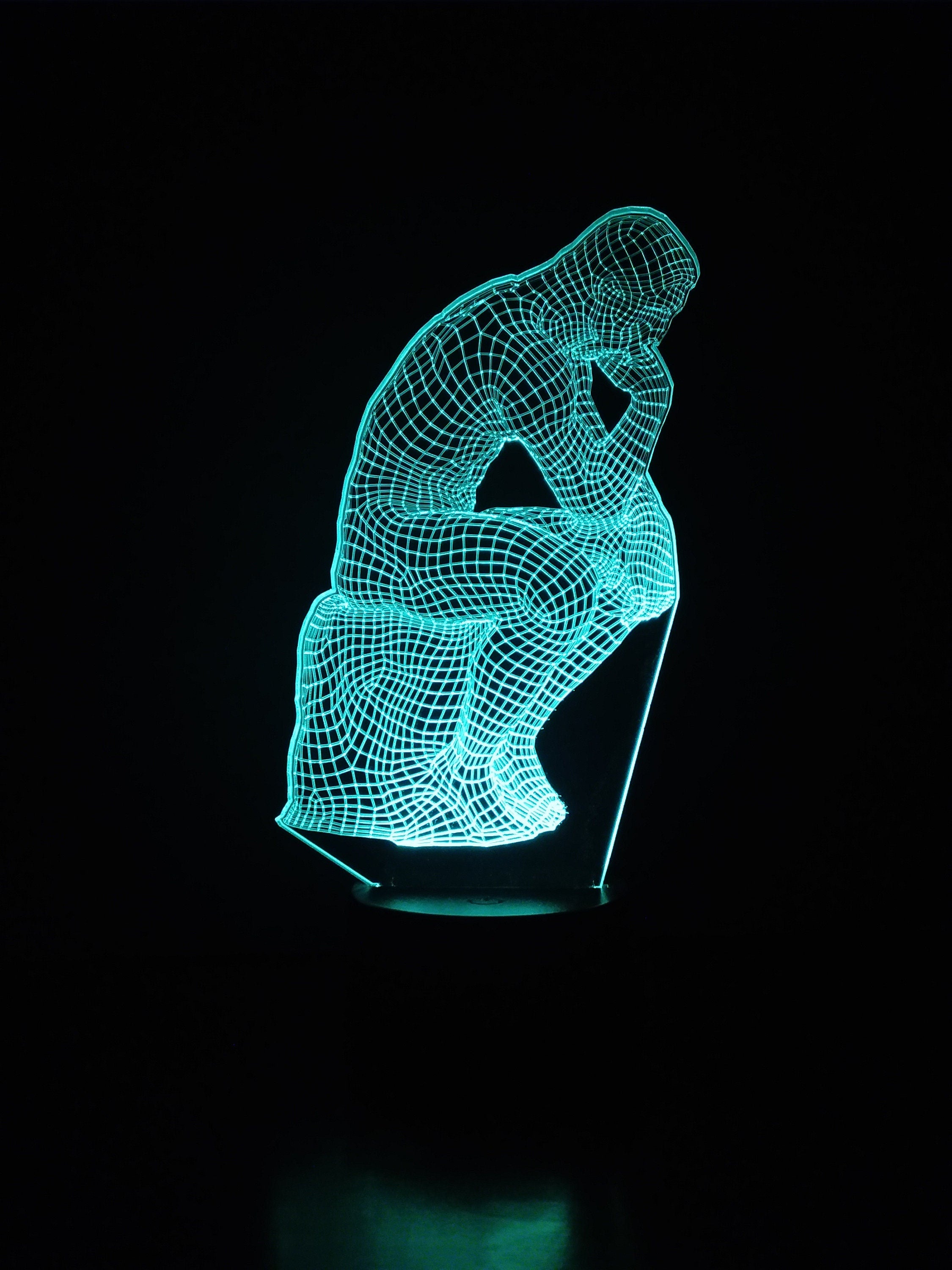 Awesome "The Thinker" 3D LED Lamp (1213) - FREE SHIPPING!