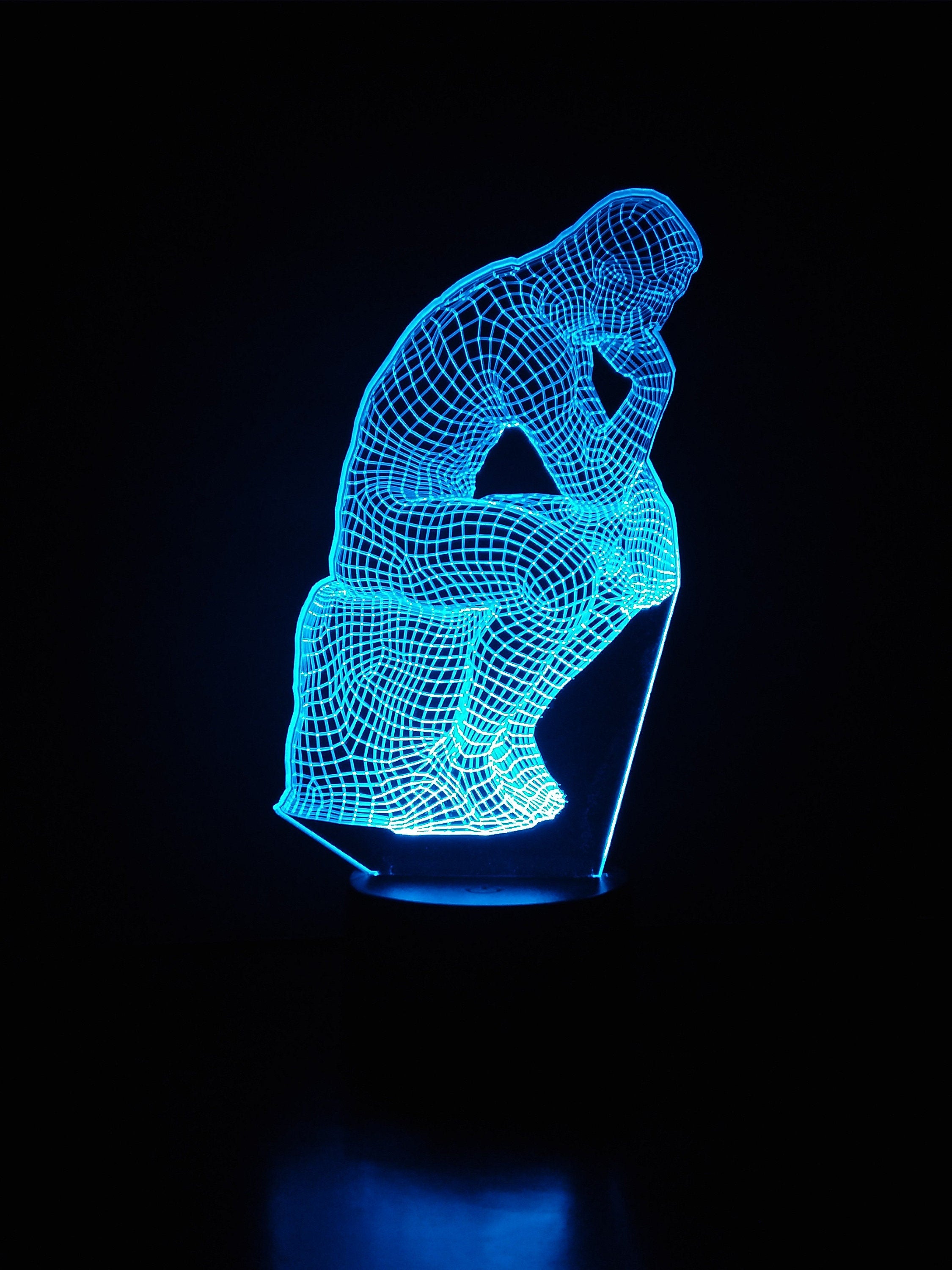 Awesome "The Thinker" 3D LED Lamp (1213) - FREE SHIPPING!