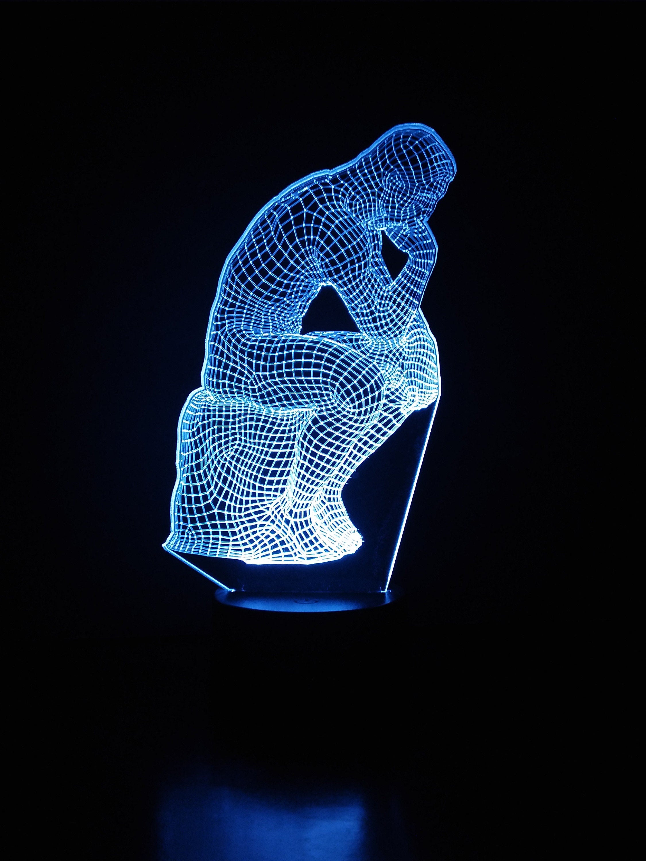 Awesome "The Thinker" 3D LED Lamp (1213) - FREE SHIPPING!