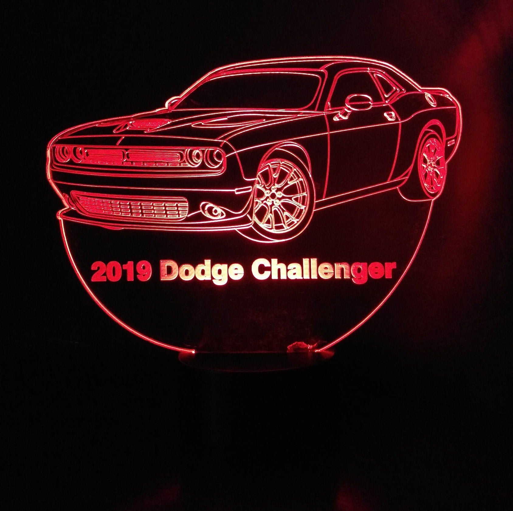 Awesome "Dodge Challenger" 3D LED Lamp (1208) - FREE Shipping!