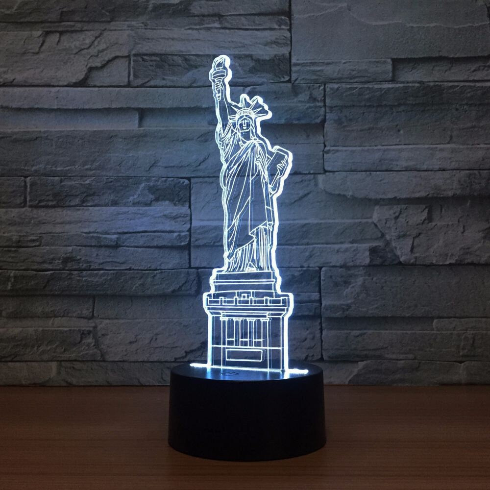 Awesome "Statue of Liberty" 3D LED Lamp (21380) - FREE SHIPPING!